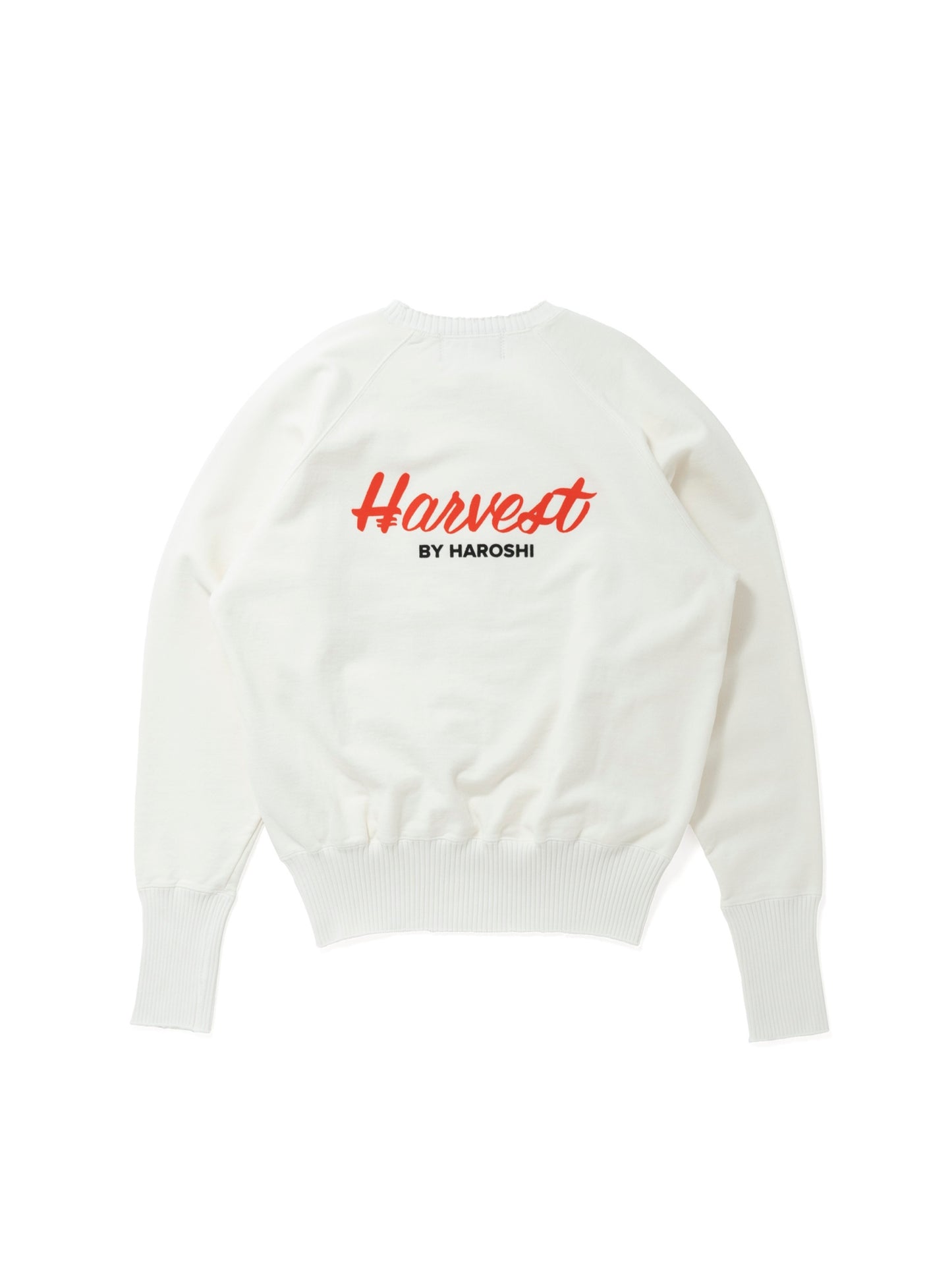 【Perfect ribs®︎ × HAROSHI】Strange Sleeve Crew Neck Sweat Shirt / White(ストレンジスリーブ クルーネック スウェット/ホワイト)