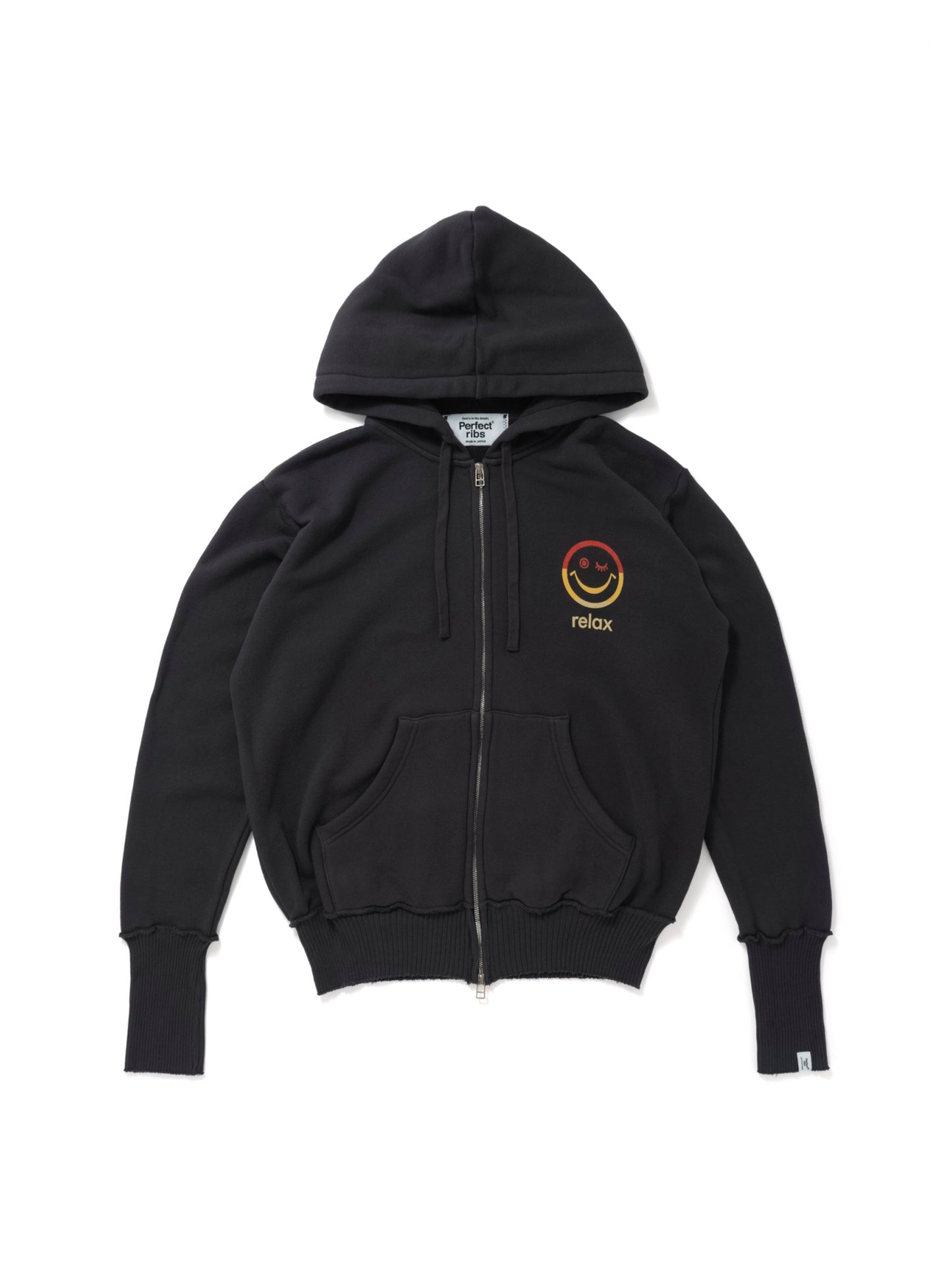 【Perfect ribs®︎×A LOVE MOVEMENT】"ONE LOVE" Zip Hoodie / Vintage Black(ジップフーディー/ビンテージブラック)