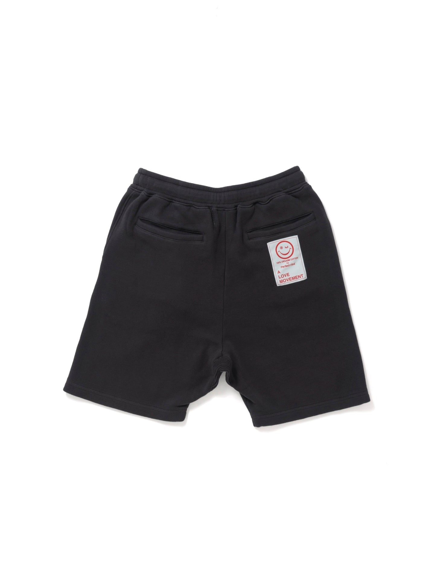 【Perfect ribs®︎×A LOVE MOVEMENT】"ONE LOVE" Sweat Short Pants / Vintage Black(スウェットショートパンツ/ヴィンテージブラック)