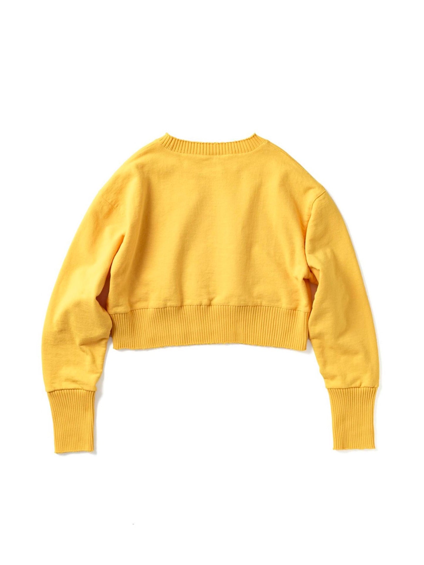 Strange Sleeve Cropped Sweat Shirts / Yellow(ストレンジスリーブ クロップド スウェット/イエロー)