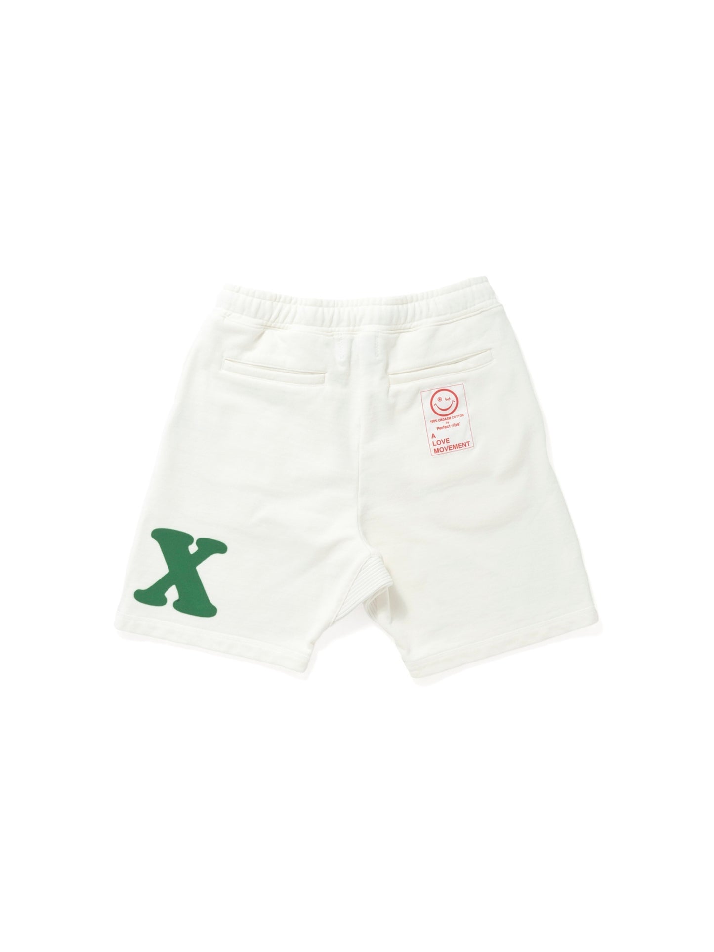 【Perfect ribs®︎×A LOVE MOVEMENT】"RELAX" Basic Sweat Short Pants / White(ベーシックスウェットショートパンツ/ホワイト)