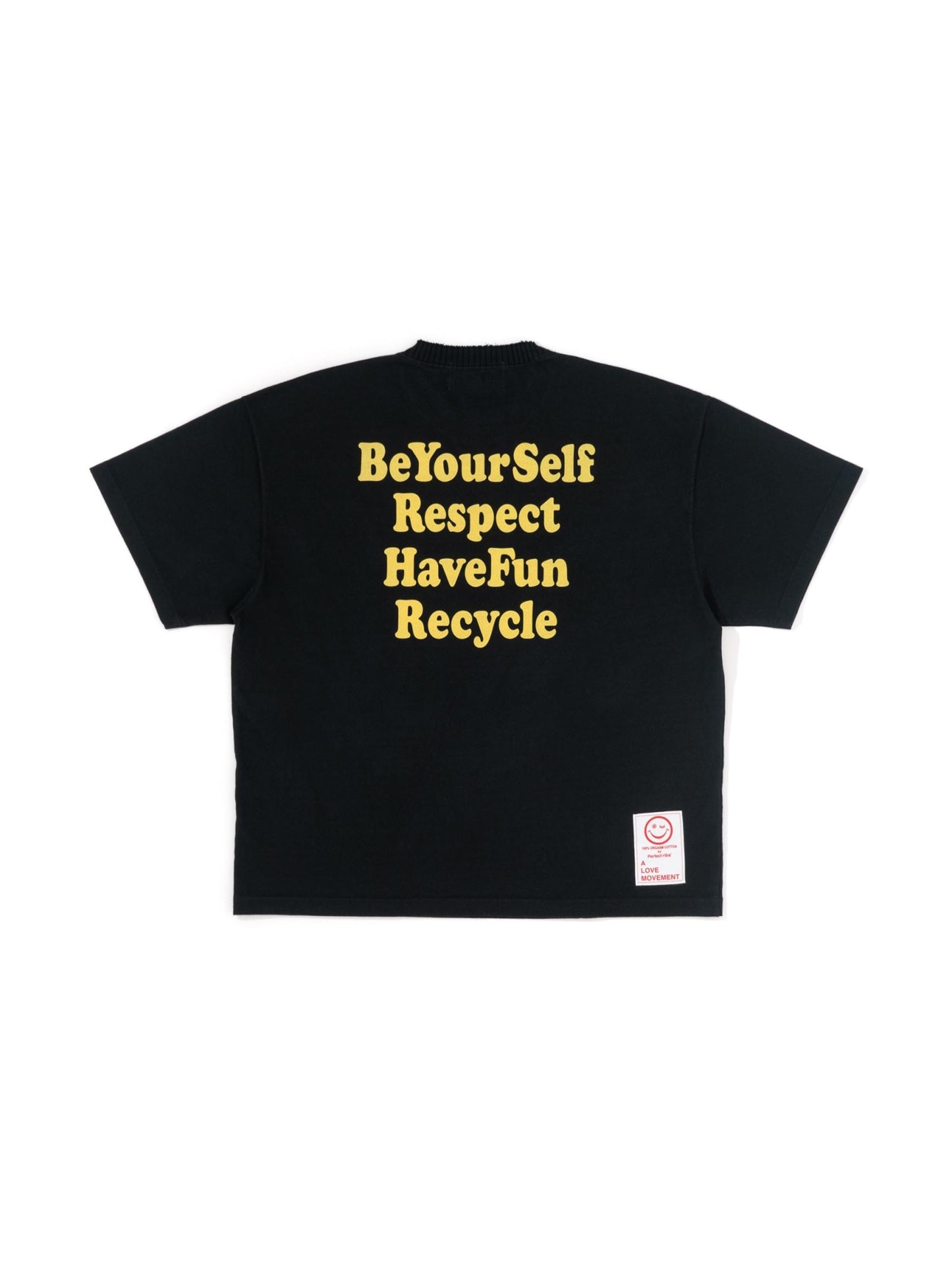 【Perfect ribs®︎×A LOVE MOVEMENT】"ROOMMATE"Basic Short Sleeve T Shirts / Black (ベーシック ショートスリーブ ティーシャツ/ブラック)