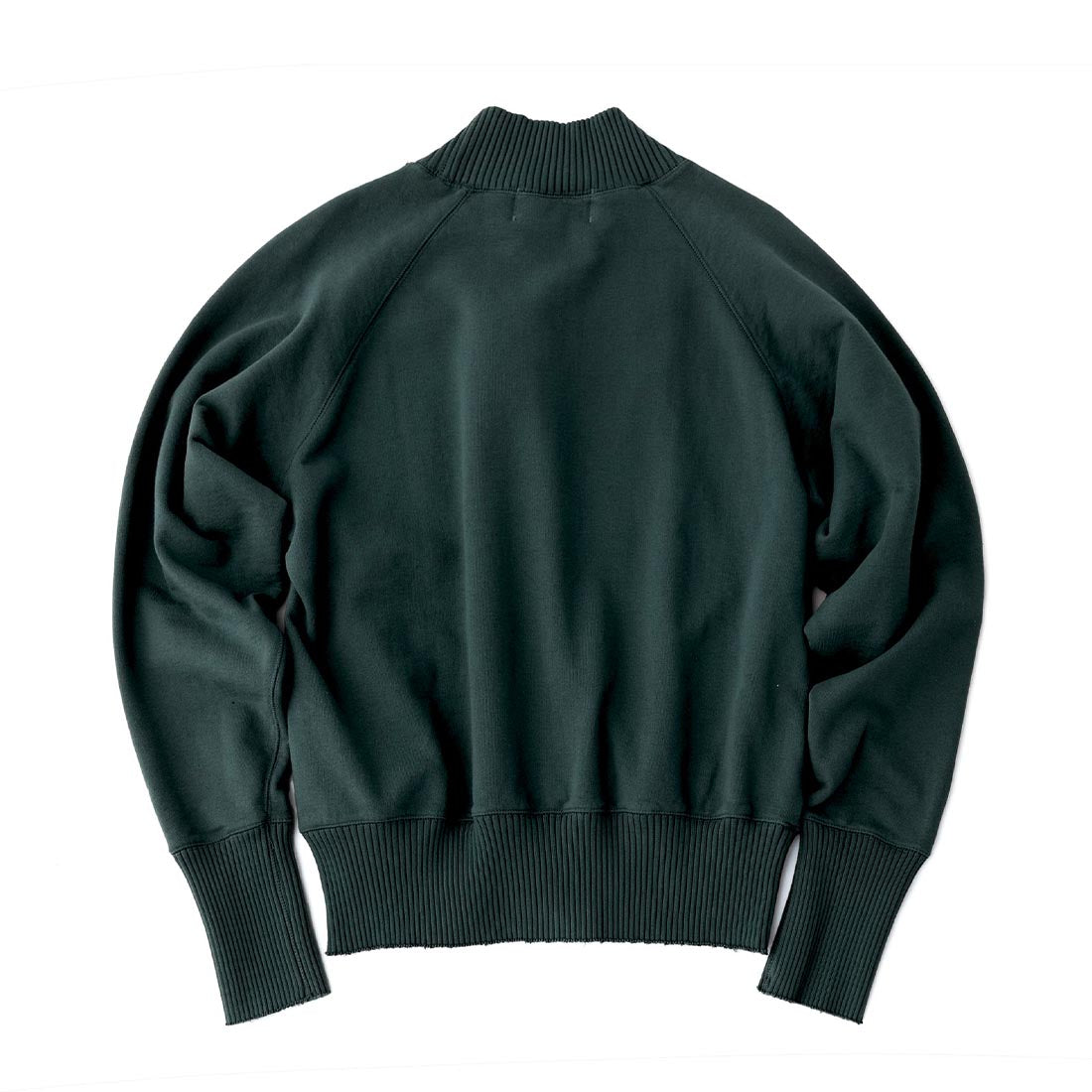 Strange Sleeve Turtle Neck Sweat Shirts / Charcoal Green(ストレンジスリーブ タートルネック スウェット/チャコールグリーン)