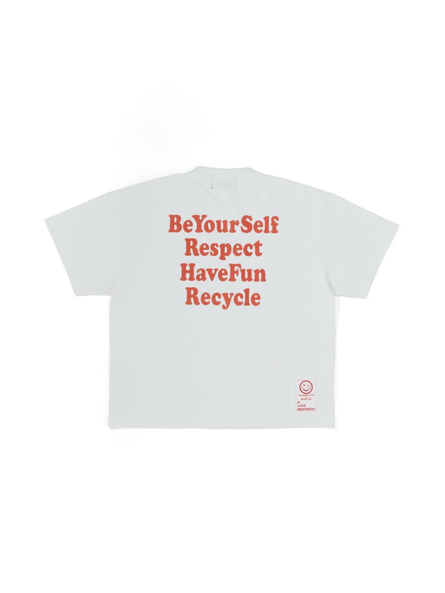 【Perfect ribs®︎×A LOVE MOVEMENT】"ROOMMATE"Basic Short Sleeve T Shirts / Cloud White (ベーシック ショートスリーブ ティーシャツ/クラウドホワイト)