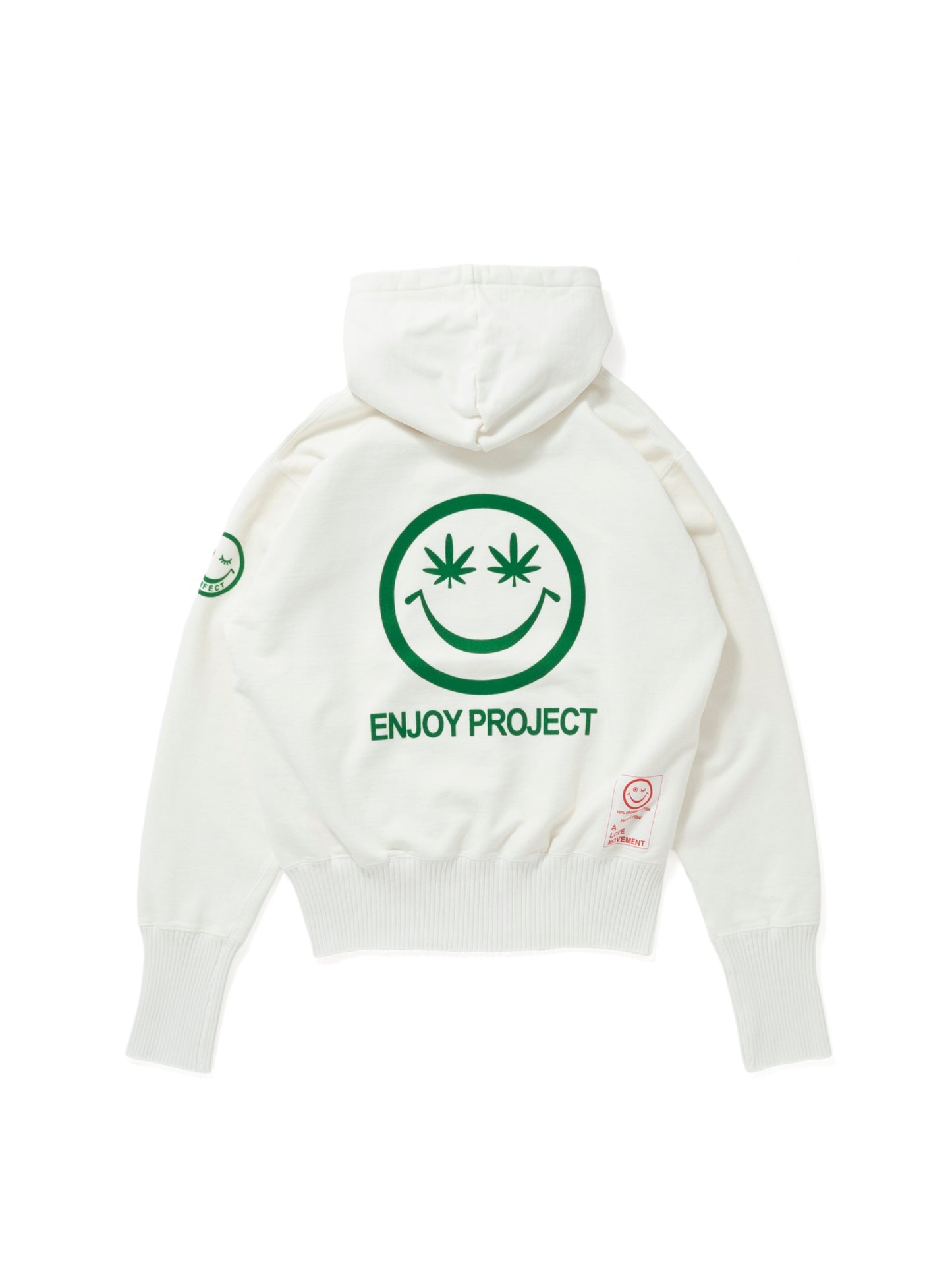 【Perfect ribs®︎×A LOVE MOVEMENT】"GOOD VIBES" Basic Hoodie / White(ベーシック フーディー/ホワイト)