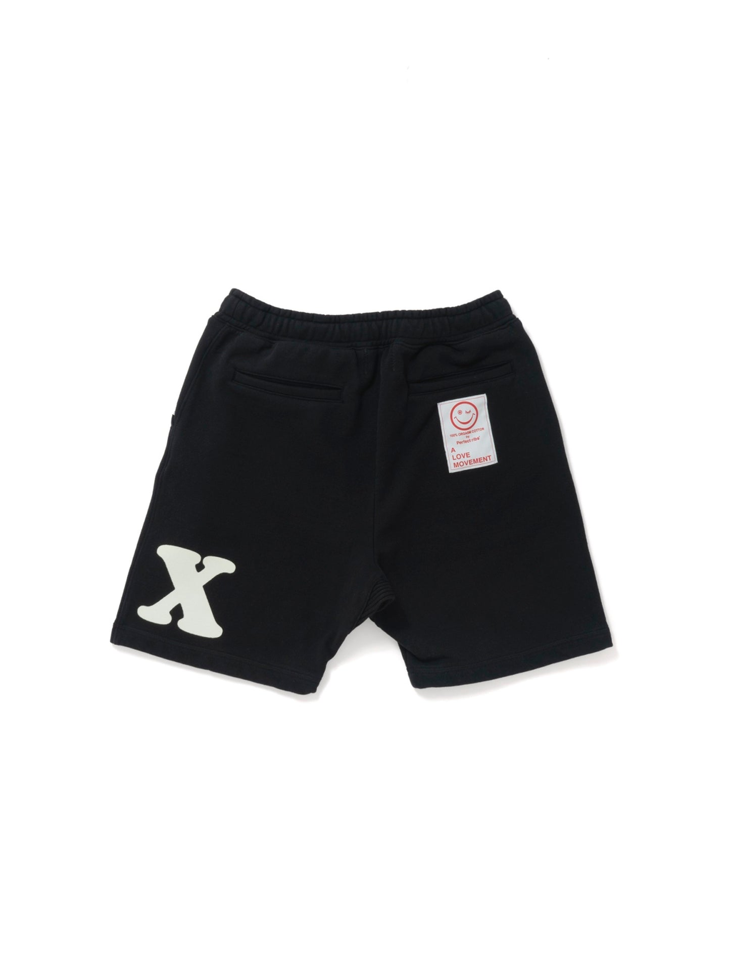 【Perfect ribs®︎×A LOVE MOVEMENT】"RELAX" Basic Sweat Short Pants / Black(ベーシックスウェットショートパンツ/ブラック)