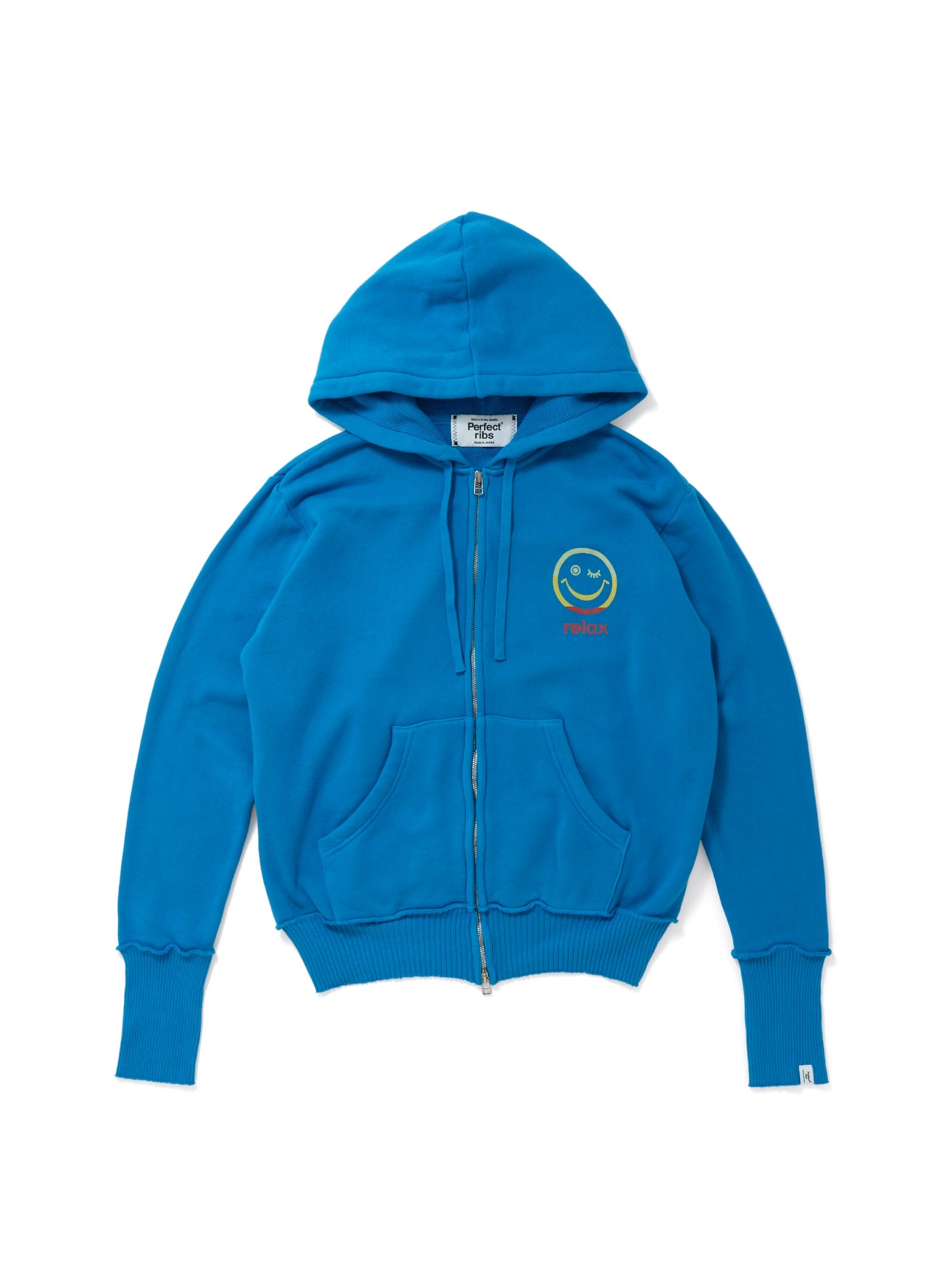 【Perfect ribs®︎×A LOVE MOVEMENT】"ONE LOVE" Zip Hoodie / Surf Blue(ジップフーディー/サーフブルー)