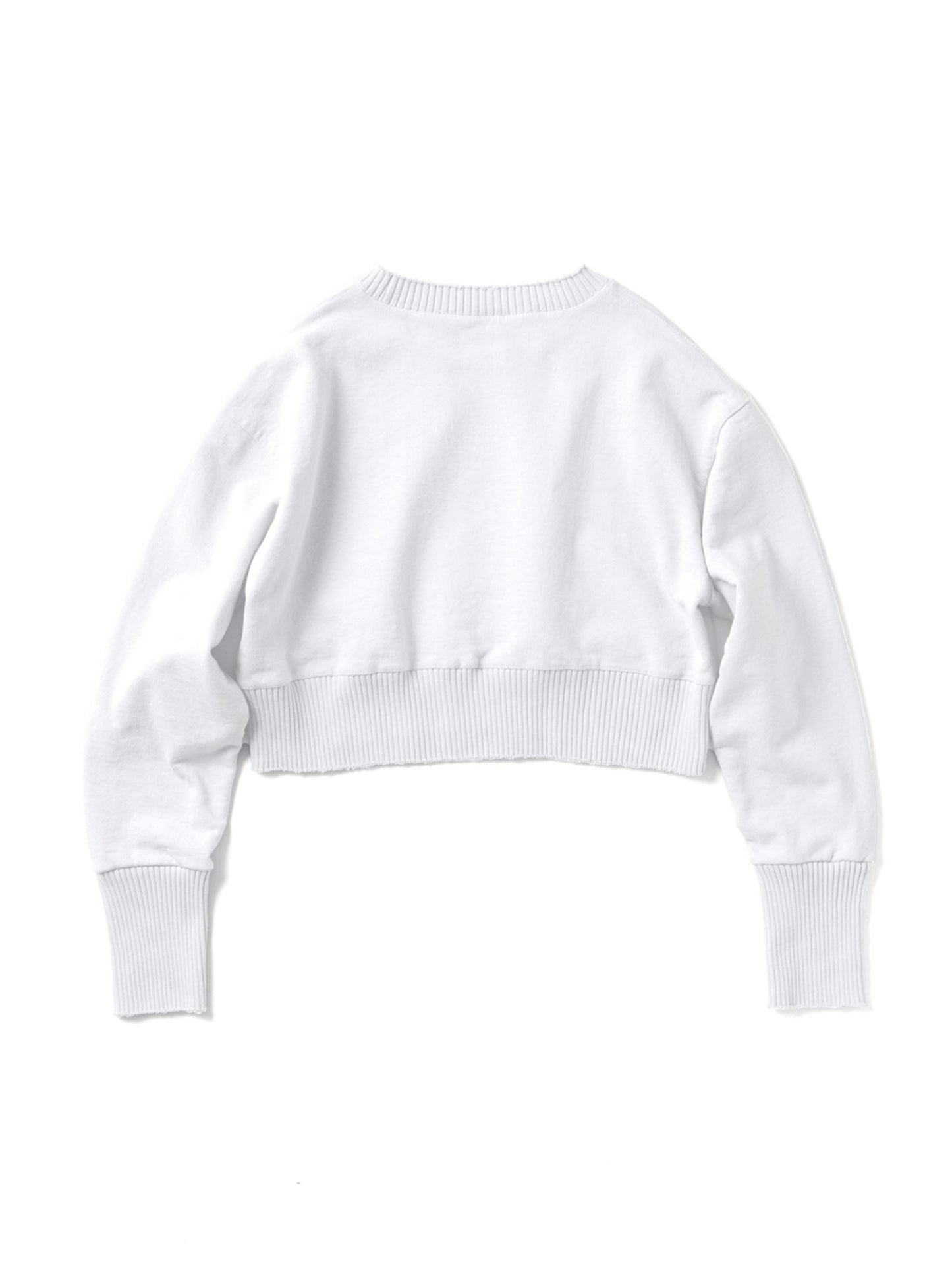 Strange Sleeve Cropped Sweat Shirts / Cloud White(ストレンジスリーブ クロップド スウェット/クラウドホワイト)