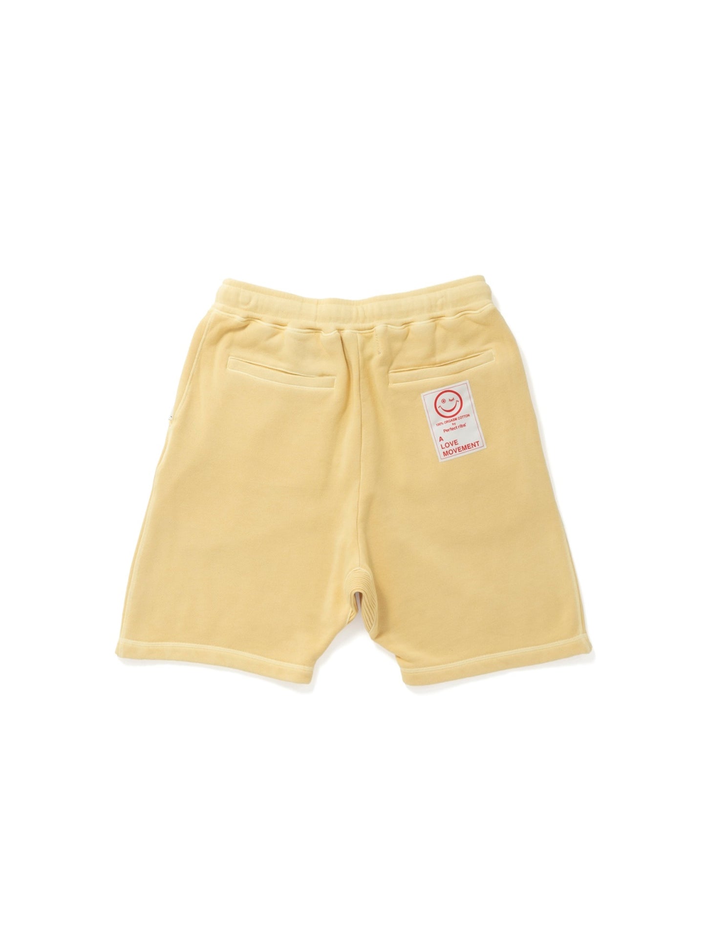 【Perfect ribs®︎×A LOVE MOVEMENT】"ONE LOVE" Sweat Short Pants / Vintage Yellow(スウェットショートパンツ/ビンテージイエロー)