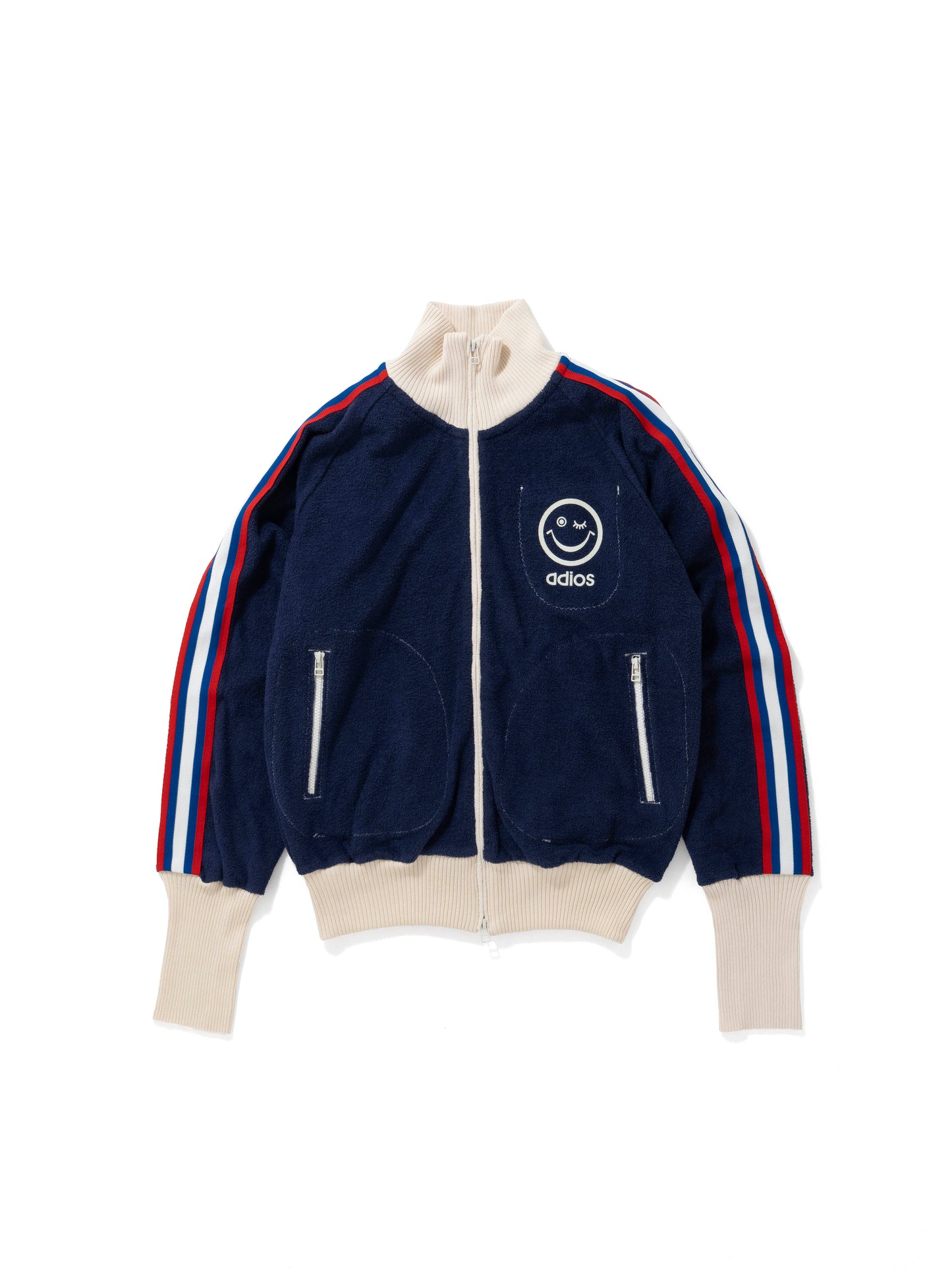 【Perfect ribs®︎×A LOVE MOVEMENT】Pile Track Jersey / Navy(パイルトラックジャージー/ネイビー×キナリ)