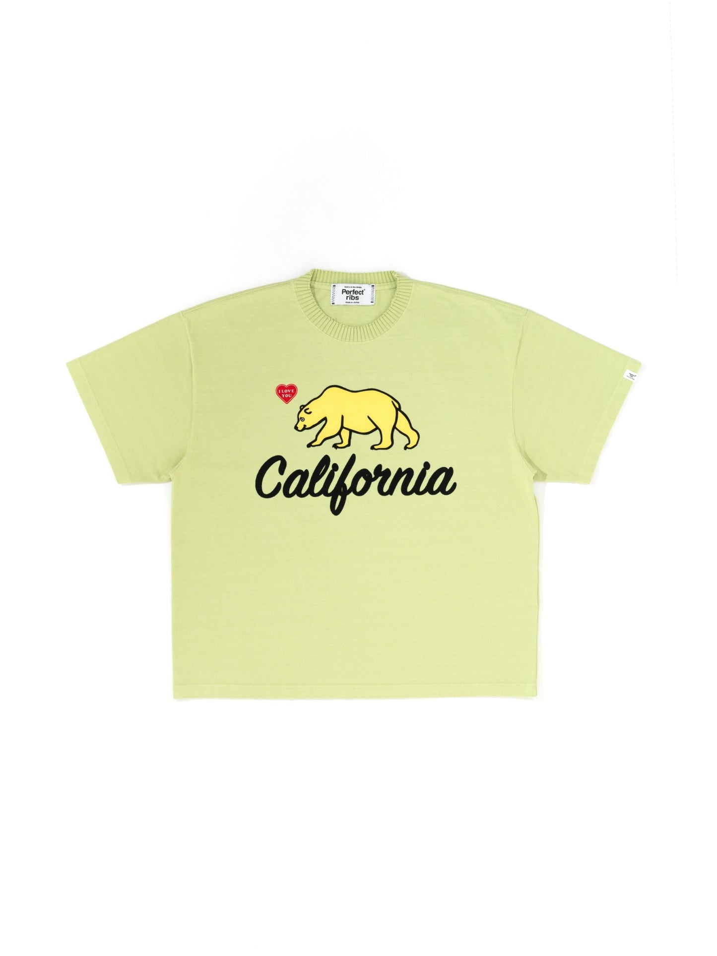 【Perfect ribs®︎×A LOVE MOVEMENT】"California Dreaming"Basic Short Sleeve T Shirts / Tea Green (ベーシック ショートスリーブ ティーシャツ/ティーグリーン)