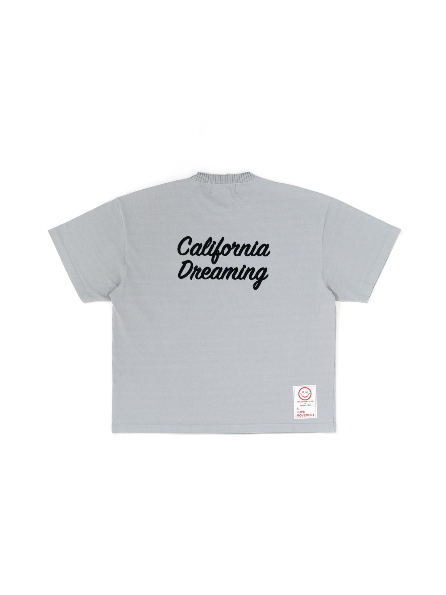 【Perfect ribs®︎×A LOVE MOVEMENT】"California Dreaming"Basic Short Sleeve T Shirts / Gray (ベーシック ショートスリーブ ティーシャツ/グレー)