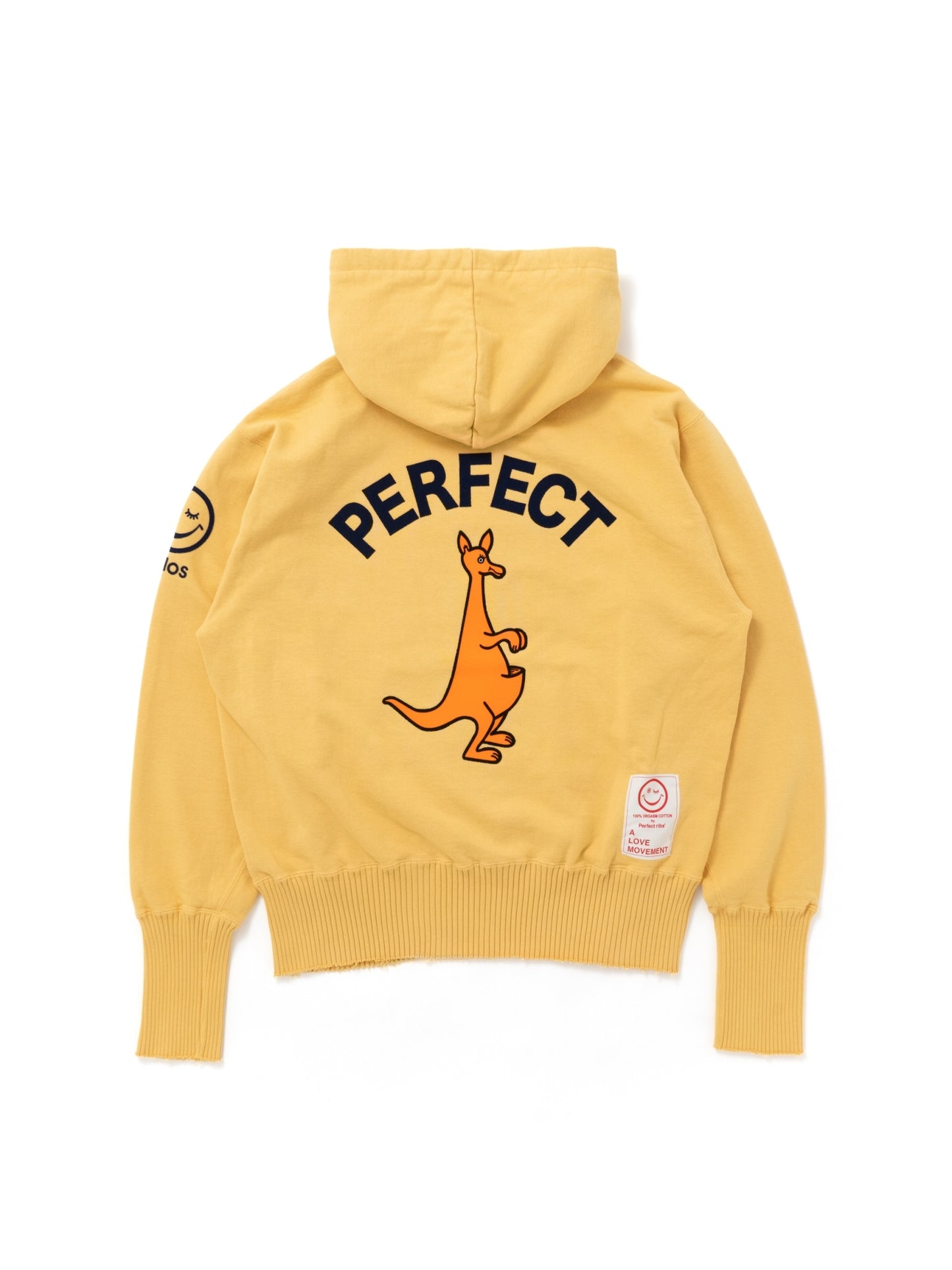 【Perfect ribs®︎×A LOVE MOVEMENT】"LOVE THIEF"Basic Hoodie / Yellow(ベーシック フーディー/イエロー)