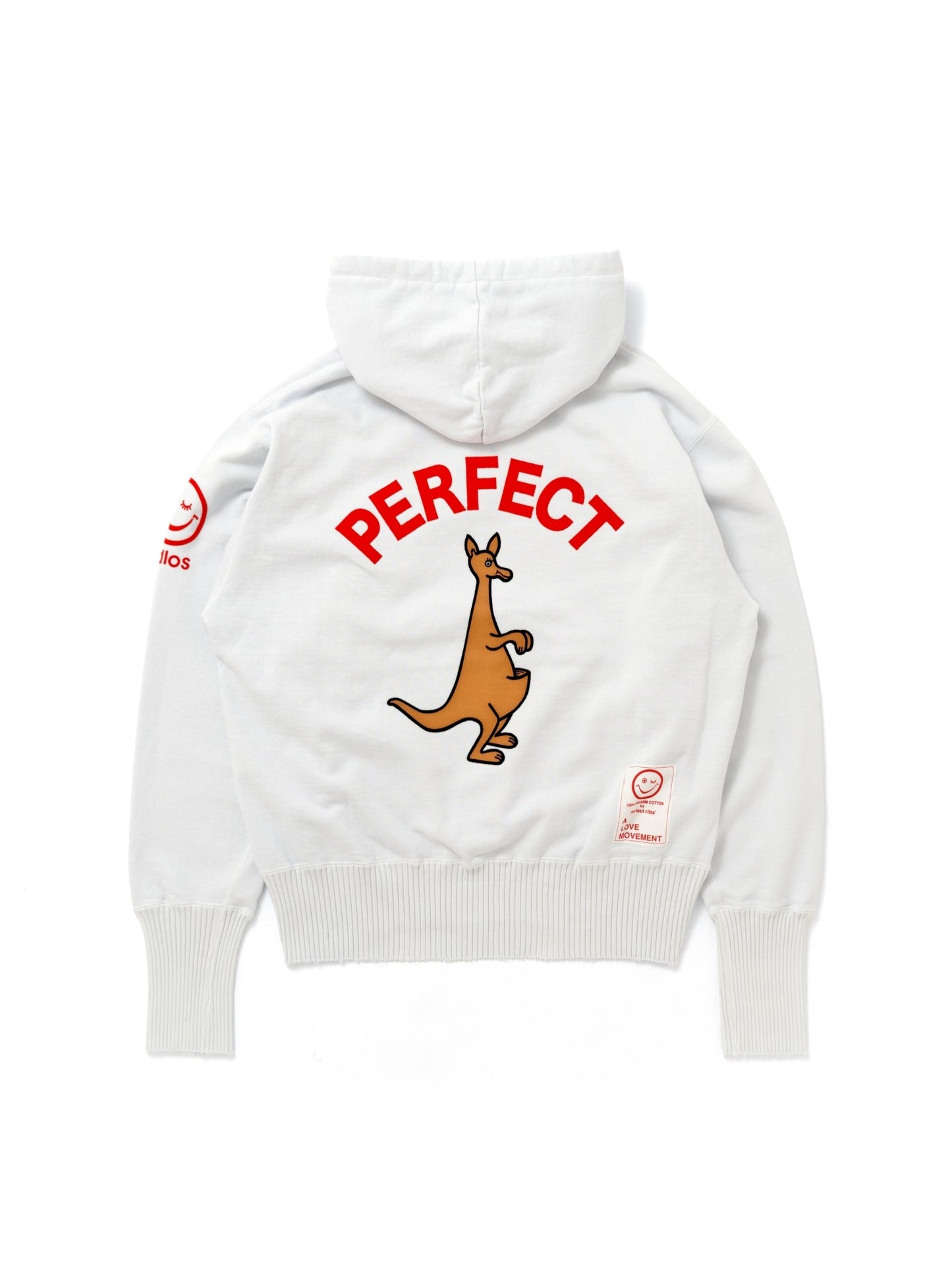 【Perfect ribs®︎×A LOVE MOVEMENT】"LOVE THIEF"Basic Hoodie / Cloud White(ベーシック フーディー/クラウドホワイト)