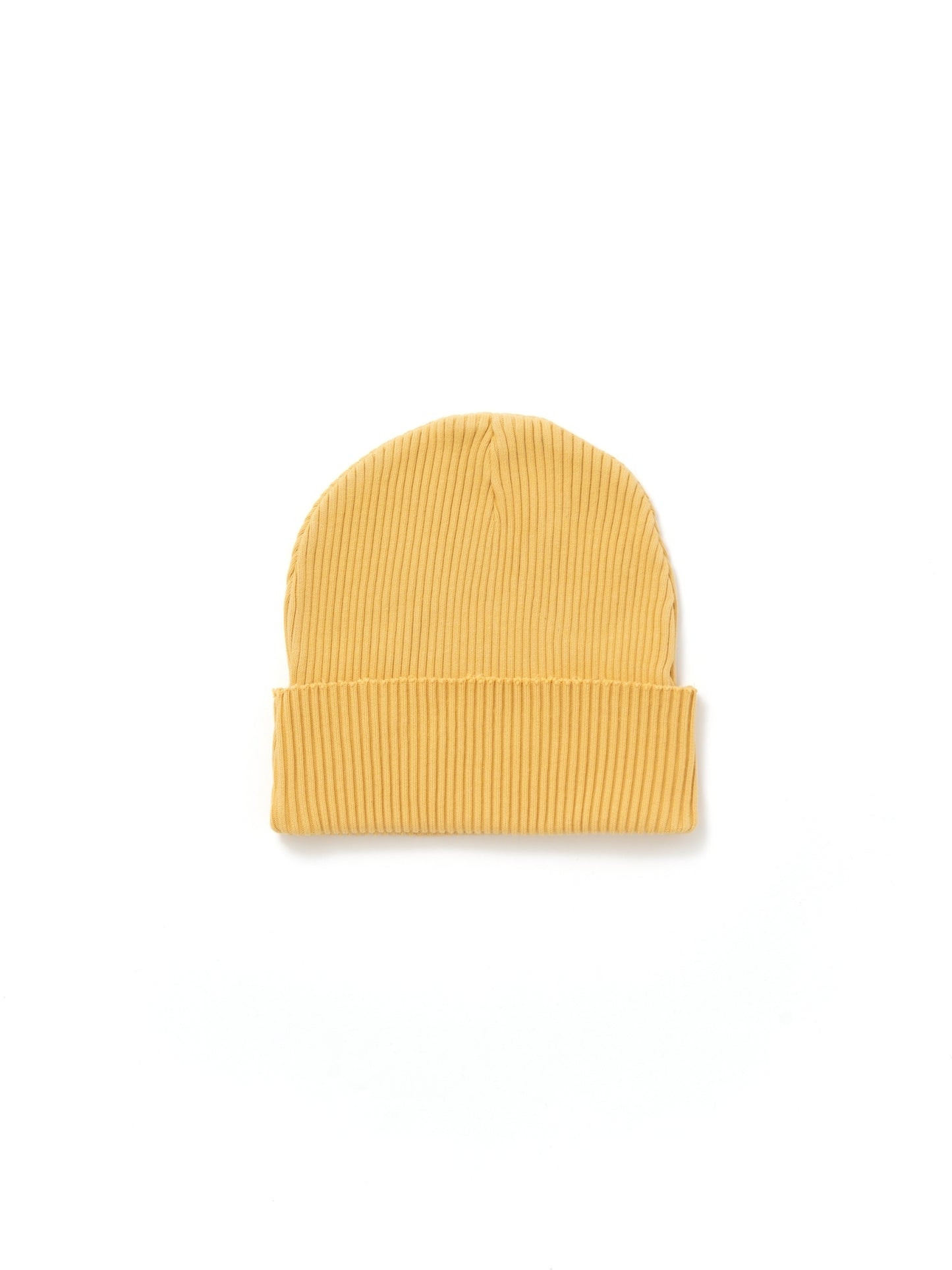 【Perfect ribs®︎×A LOVE MOVEMENT】"SMILE Patch" Rib Beanie Cap / Yellow×White (リブ ビーニー キャップ/イエロー×ホワイト)