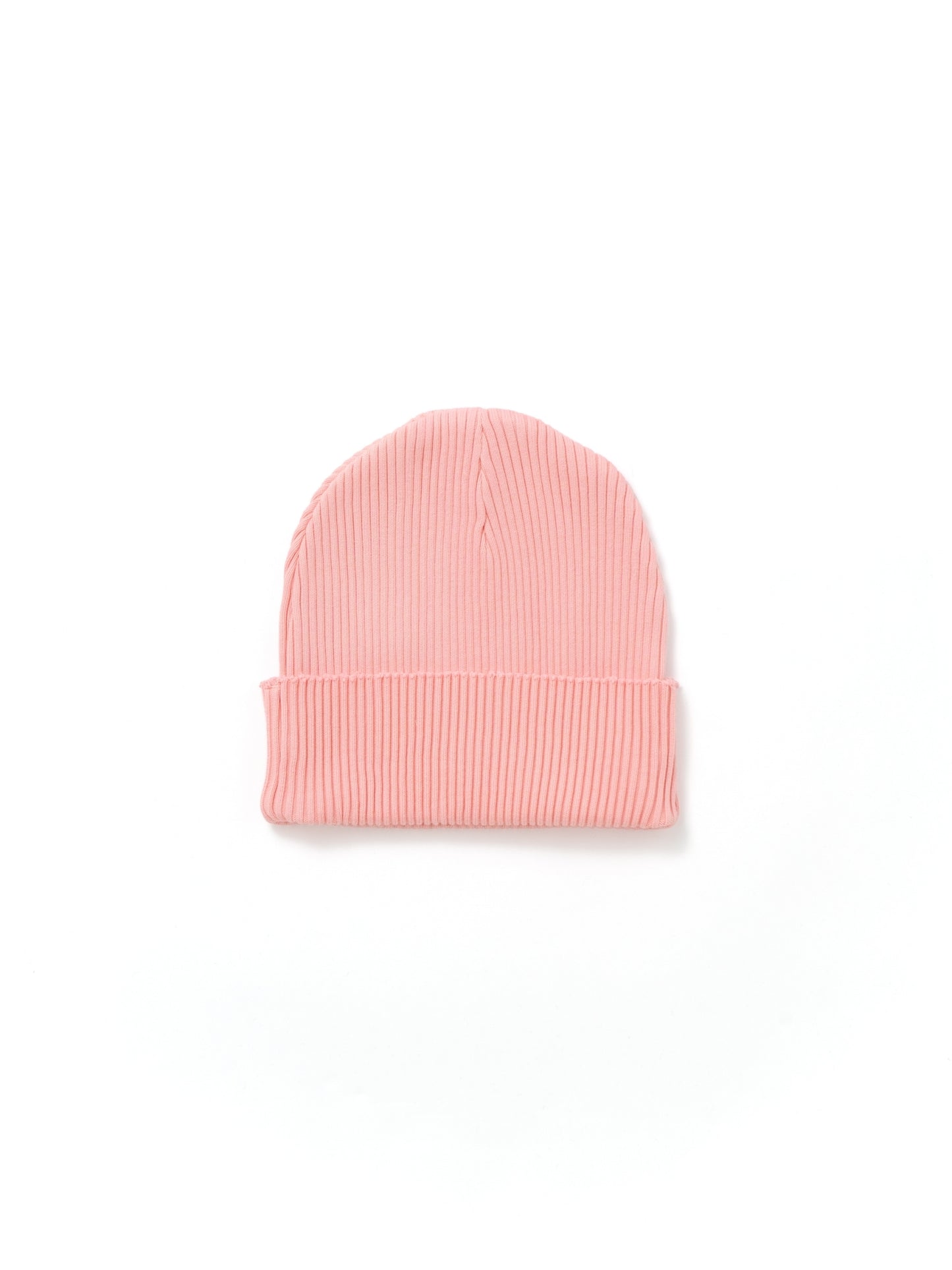 【Perfect ribs®︎×A LOVE MOVEMENT】"SMILE Patch" Rib Beanie Cap / Pink×Black (リブ ビーニー キャップ/ピンク×ブラック)