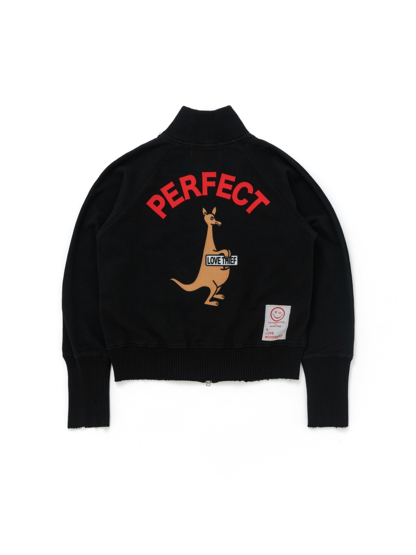 【Perfect ribs®︎×A LOVE MOVEMENT】"PERFECT" High Neck Track Jacket / Black(ハイネックトラックジャケット/ブラック)