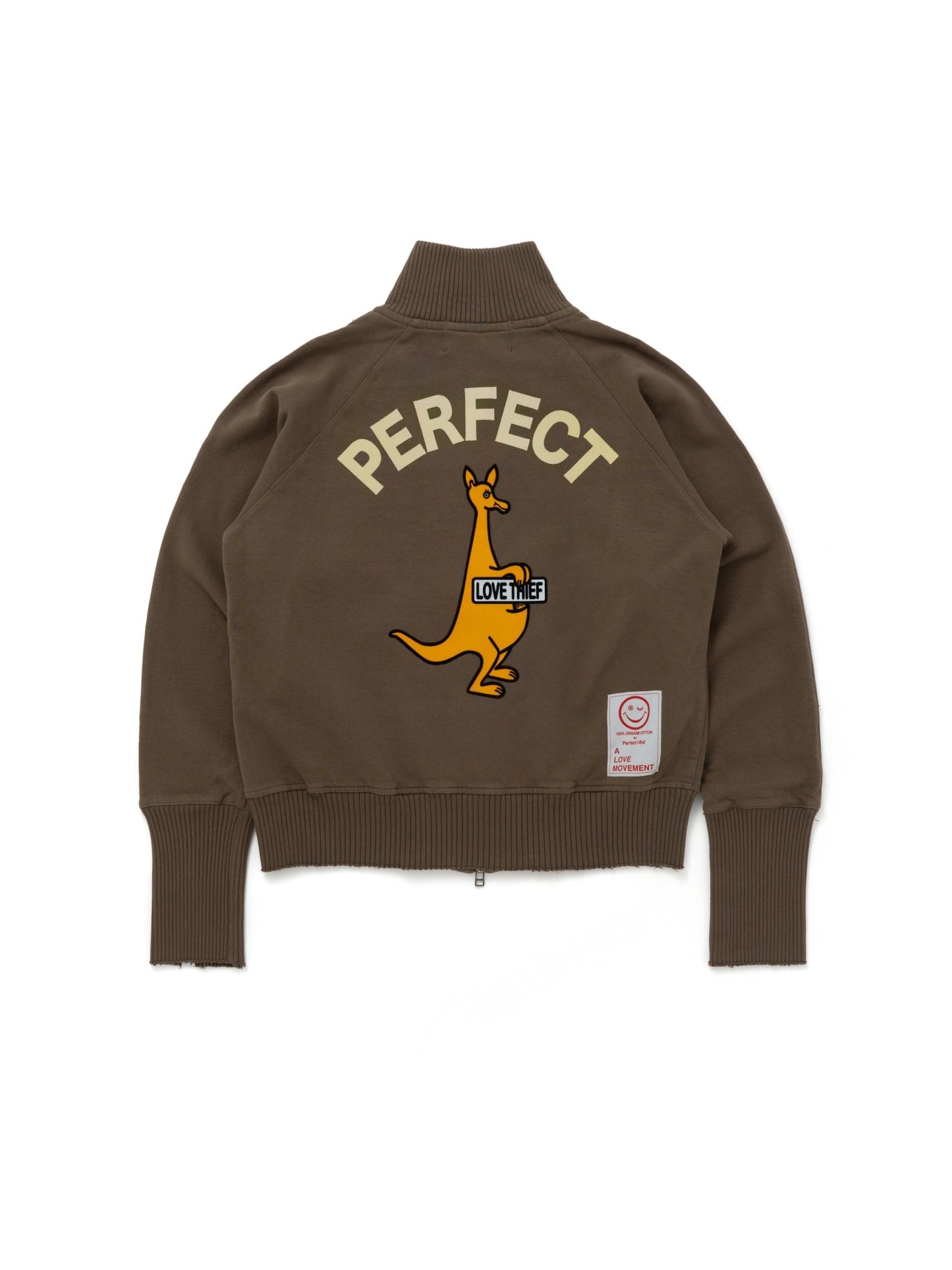 【Perfect ribs®︎×A LOVE MOVEMENT】"California" "PERFECT" High Neck Track Jacket / Chai(ハイネックトラックジャケット/チャイ)