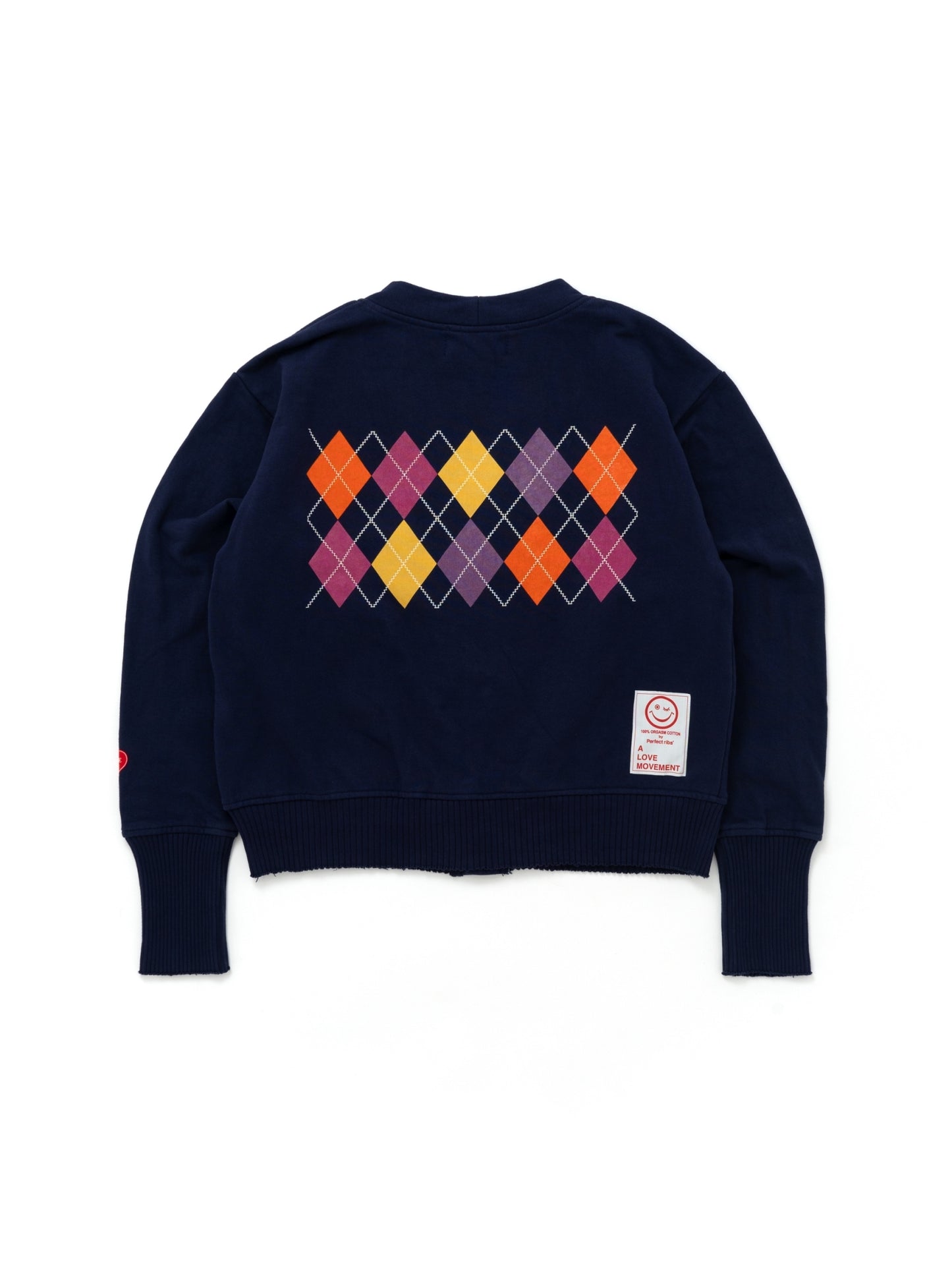 【Perfect ribs®︎×A LOVE MOVEMENT】"adios" Basic Sweat Cardigan / Navy Purple(ベーシック スウェットカーディガン/ネイビーパープル)