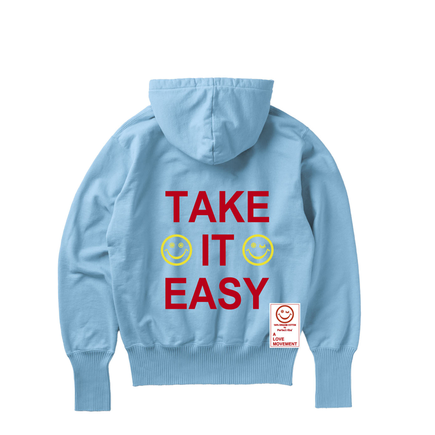 【Perfect ribs®︎×A LOVE MOVEMENT】"RELAX & TAKE IT EASY"Basic Hoodie / Sax(ベーシック フーディー/サックス)