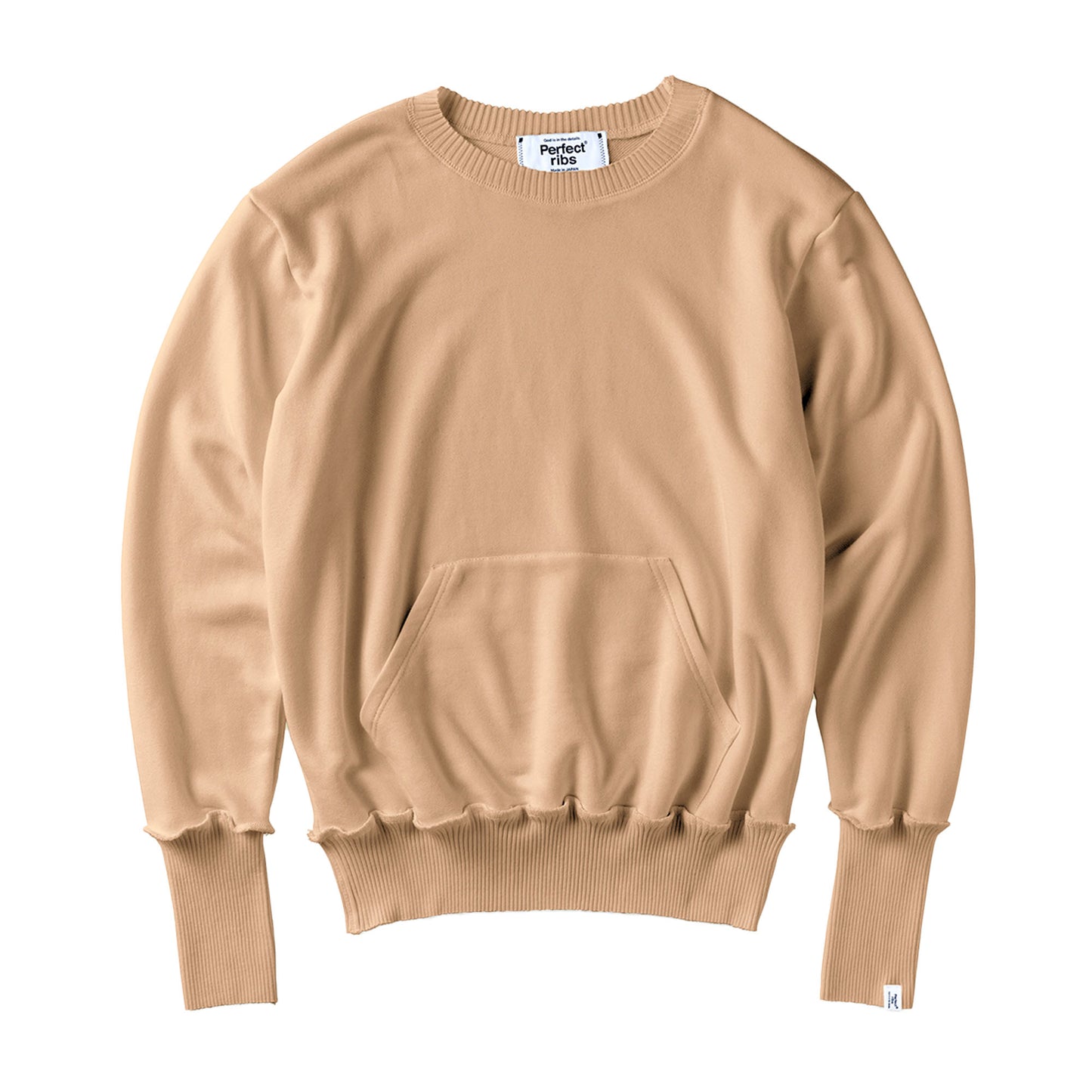 Pocket Crew Neck Sweat Shirts / Light Brown(ポケット クルーネック スウェットシャツ/ライトブラウン)