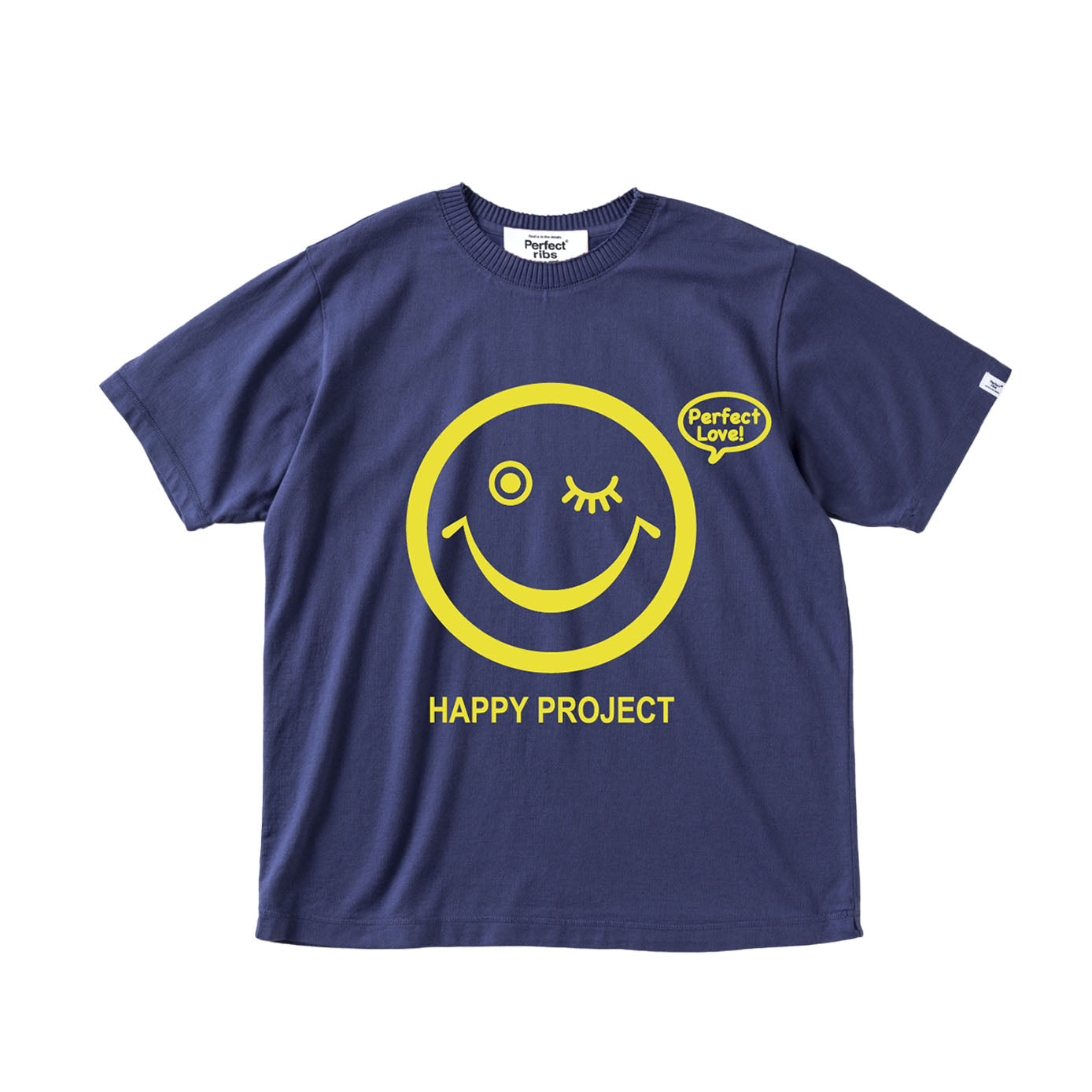 【Perfect ribs®︎×A LOVE MOVEMENT】"SMILE & TAKE IT EASY"Short Sleeve T Shirts / Vintage Navy (ベーシック ショートスリーブ ティーシャツ/ヴィンテージネイビー)