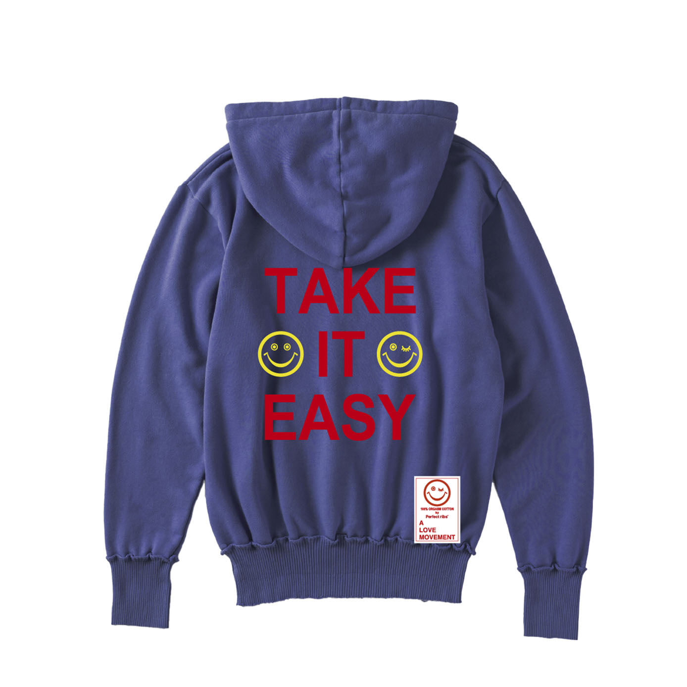 【Perfect ribs®︎×A LOVE MOVEMENT】"adios & TAKE IT EASY" Zip Hoodie / Vintage Navy(ジップフーディー/ヴィンテージネイビー)