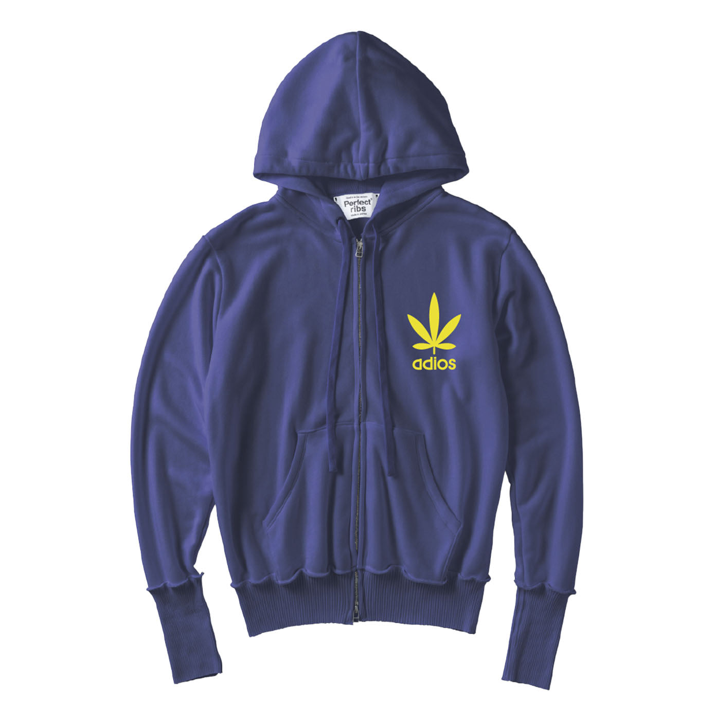 【Perfect ribs®︎×A LOVE MOVEMENT】"adios & TAKE IT EASY" Zip Hoodie / Vintage Navy(ジップフーディー/ヴィンテージネイビー)