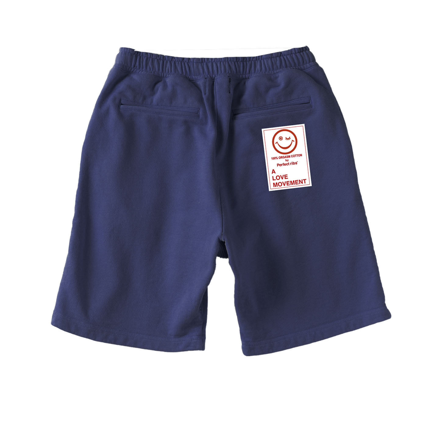 【Perfect ribs®︎×A LOVE MOVEMENT】"adios & RELAX" Sweat Short Pants / Vintage Navy(スウェットショートパンツ/ヴィンテージネイビー)