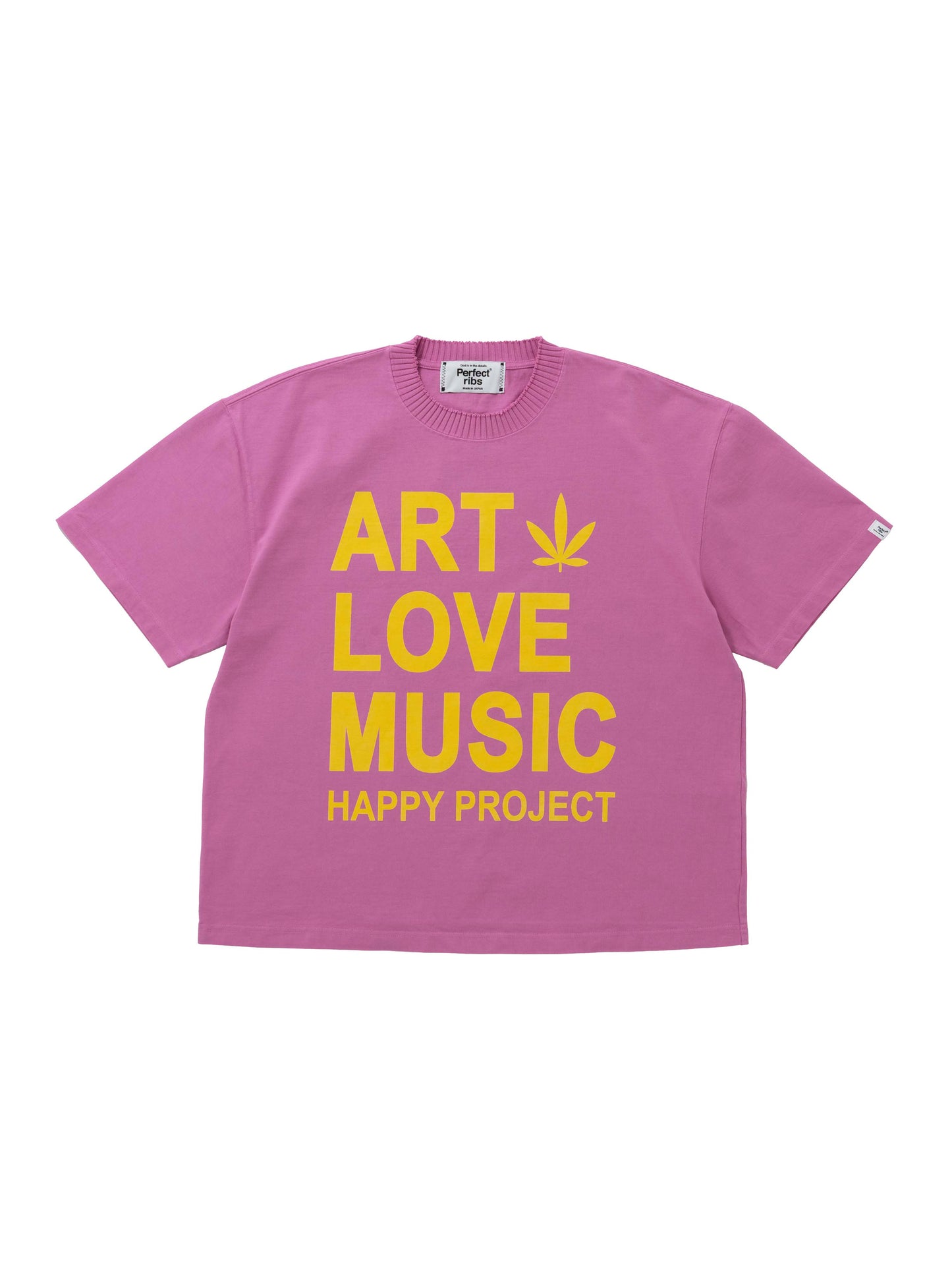 【Perfect ribs®︎×A LOVE MOVEMENT】"ART LOVE MUSIC"Basic Short Sleeve T Shirts / Violet(ベーシック ショートスリーブ ティーシャツ/バイオレット)