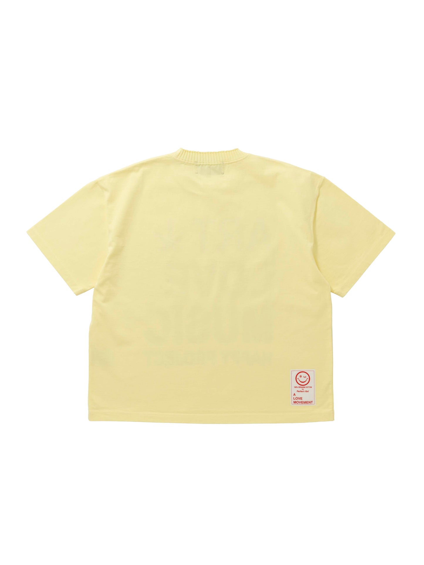【Perfect ribs®︎×A LOVE MOVEMENT】"ART LOVE MUSIC"Basic Short Sleeve T Shirts / Lemon(ベーシック ショートスリーブ ティーシャツ/レモン