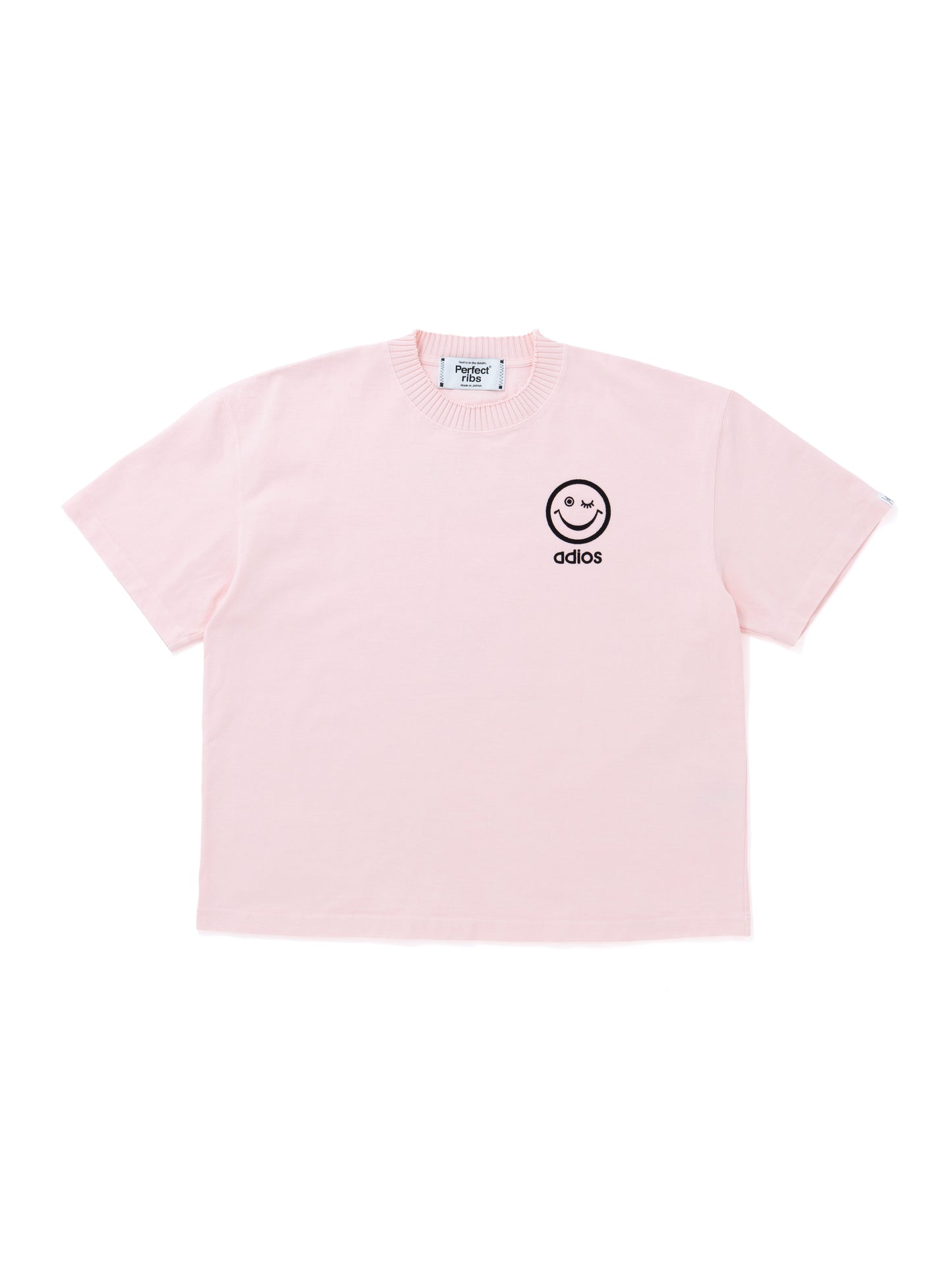 【Perfect ribs®︎×A LOVE MOVEMENT】"PEACE & LOVE"Basic Short Sleeve T Shirts / Pink(ベーシック ショートスリーブ ティーシャツ/ピンク)