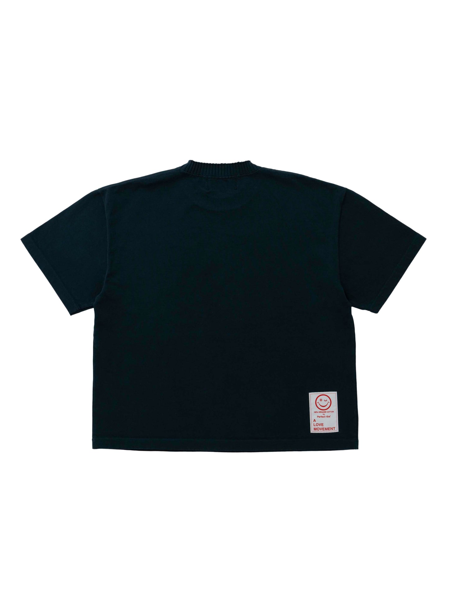 【Perfect ribs®︎×A LOVE MOVEMENT】"CREATIVE MINDS ARE RARELY TIDY"Basic Short Sleeve T Shirts / Charcoal Green(ベーシック ショートスリーブ ティーシャツ/チャコールグリーン)