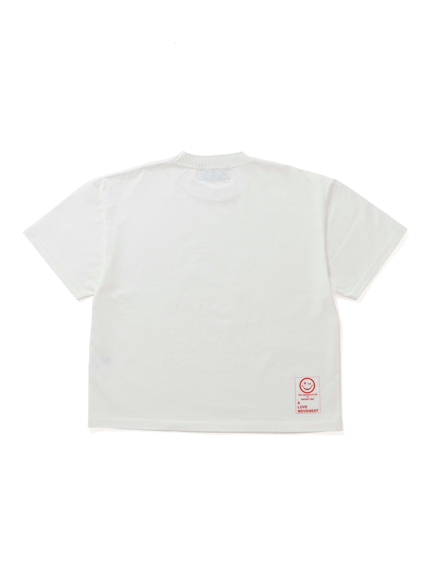 【Perfect ribs®︎×A LOVE MOVEMENT】"CREATIVE MINDS ARE RARELY TIDY"Basic Short Sleeve T Shirts / White(ベーシック ショートスリーブ ティーシャツ/ホワイト)