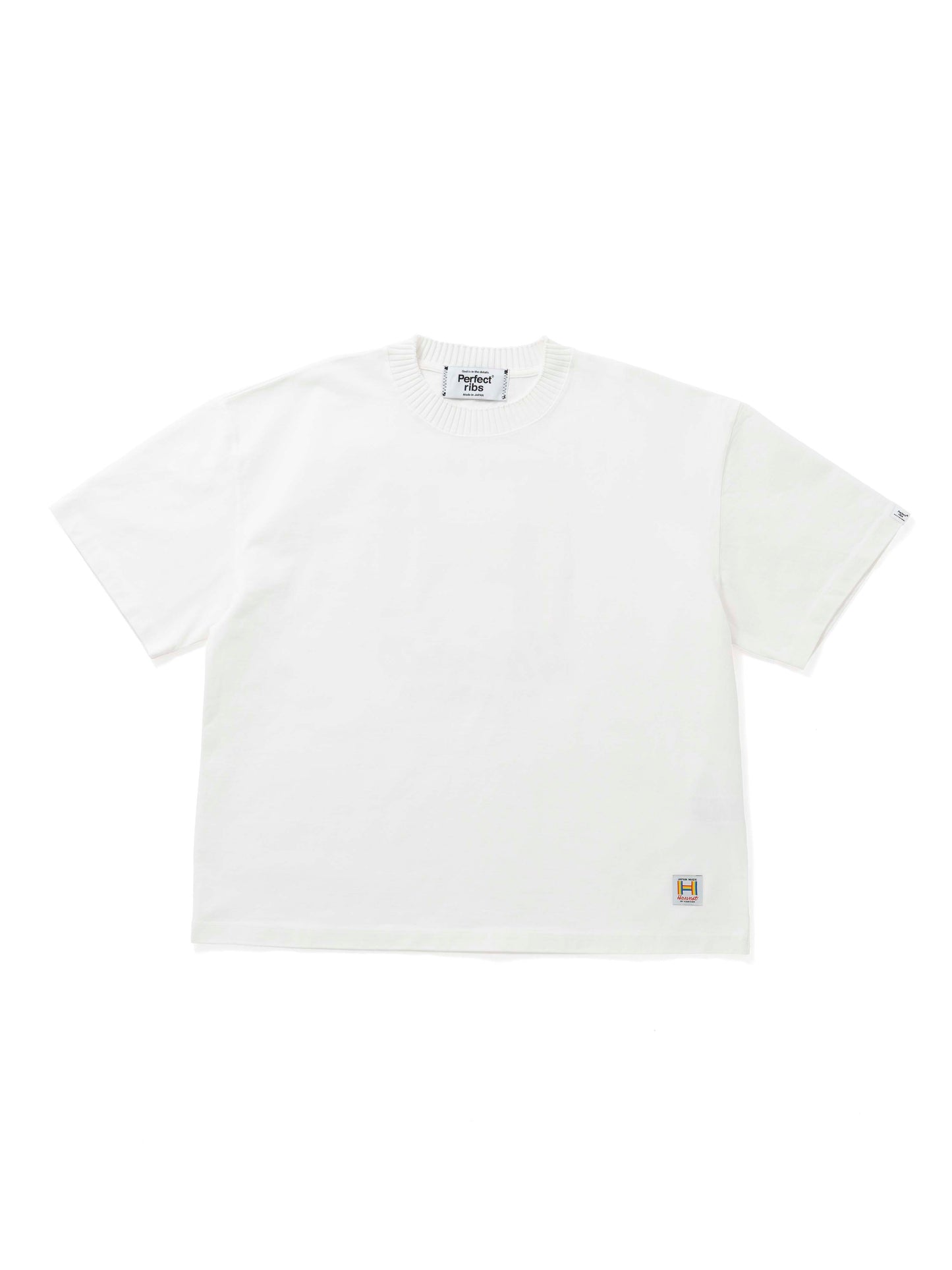 【Perfect ribs®︎ × HAROSHI】Basic Short Sleeve T Shirt / White(ベーシックショートスリーブ/ホワイト)