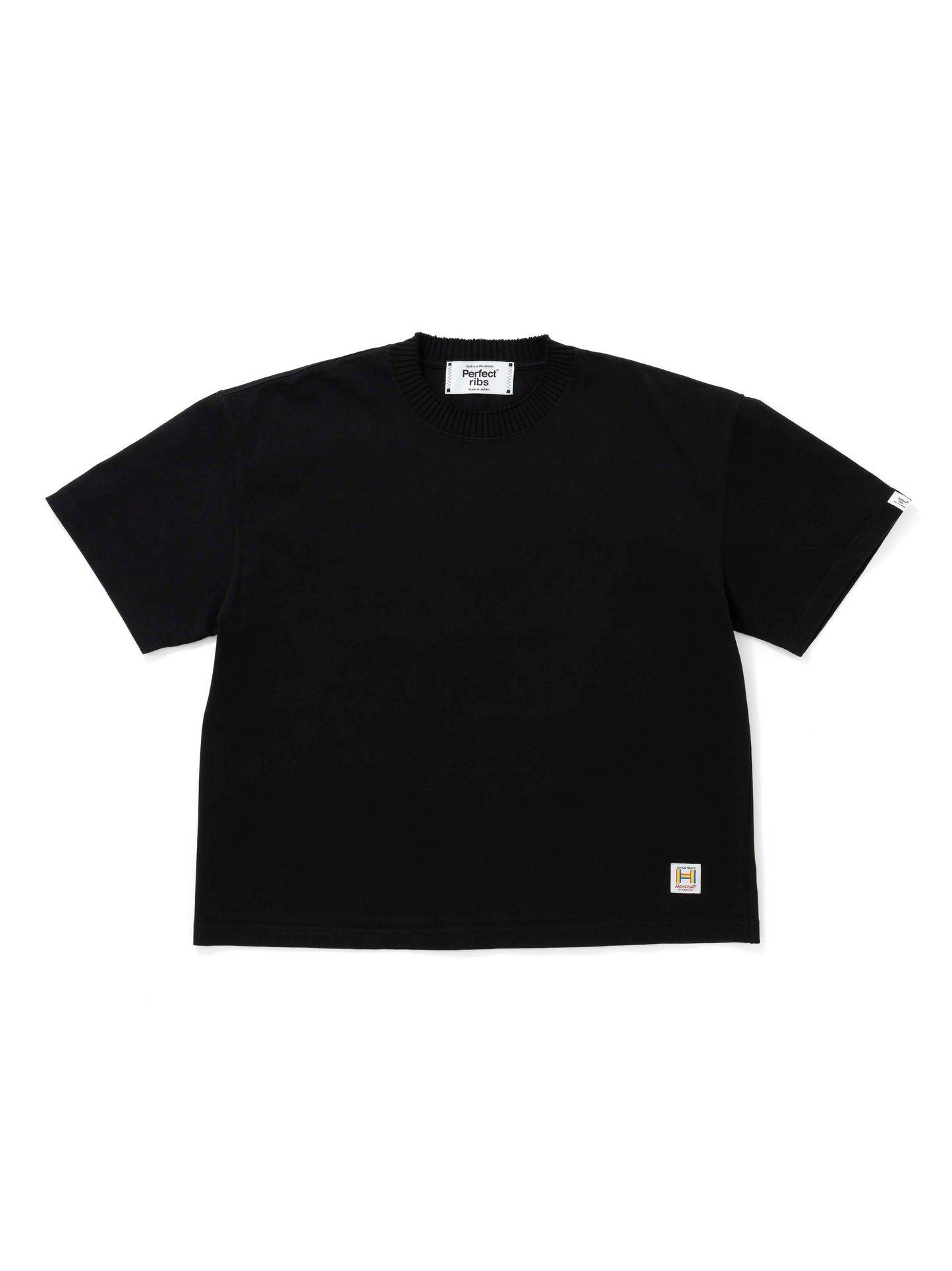 【Perfect ribs®︎ × HAROSHI】Basic Short Sleeve T Shirt / Black(ベーシックショートスリーブ/ブラック)