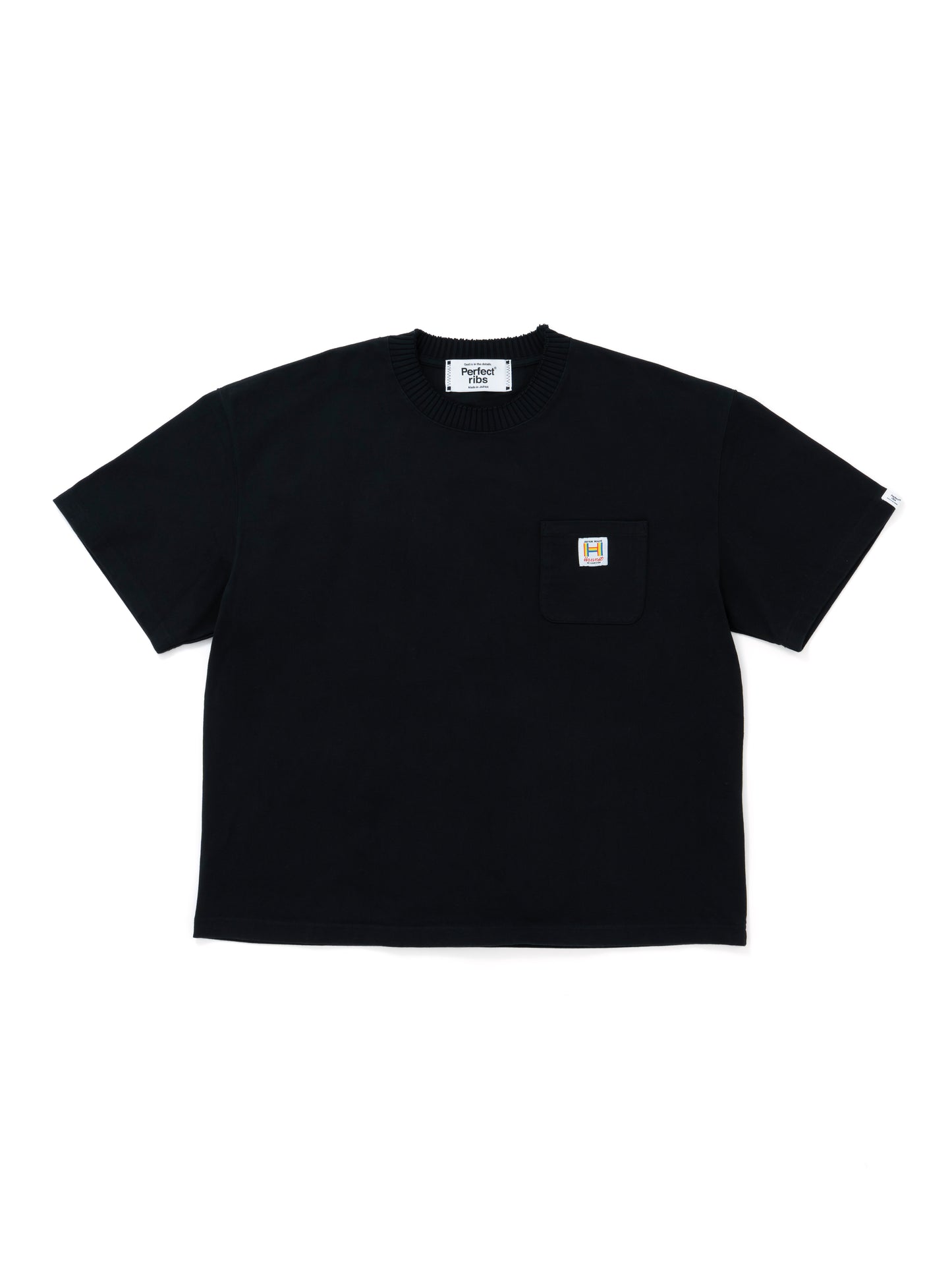 【Perfect ribs®︎ × HAROSHI】Basic Short Sleeve T Shirt / Black(ベーシック ショートスリーブ/ブラック)