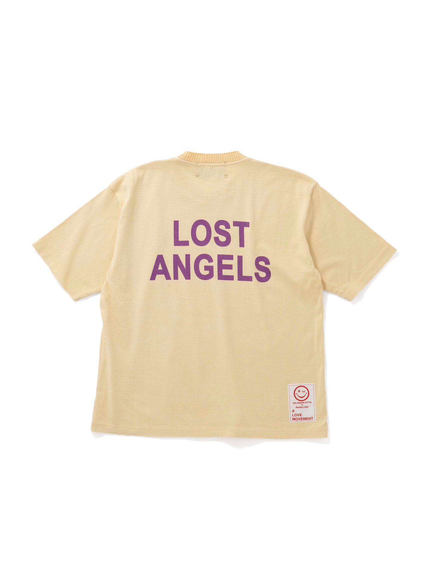 【Perfect ribs®︎×A LOVE MOVEMENT】"LOST ANGELS"Short Sleeve T Shirts / Vintege Yellow(ショートスリーブ ティーシャツ/ビンテージイエロー)