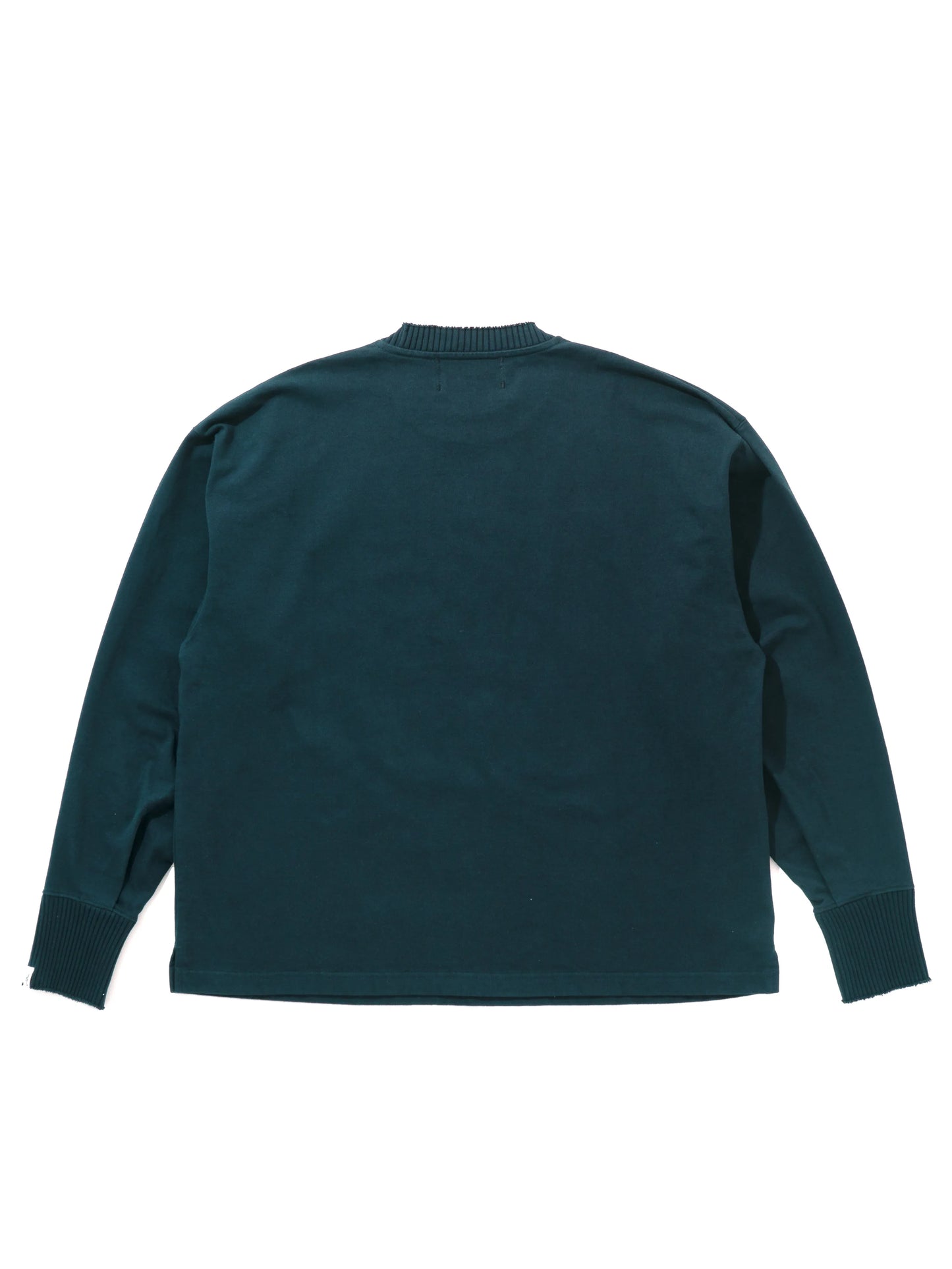 Side Slit Long Sleeve T Shirts / Charcoal Green(サイドスリット ロングスリーブ ティーシャツ/チャコールグリーン)