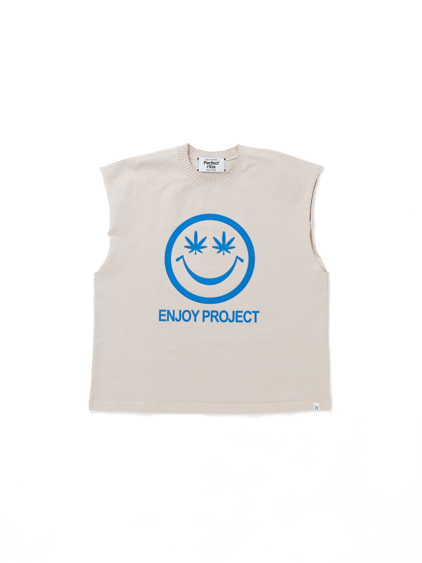 【Perfect ribs®︎×A LOVE MOVEMENT】"RELAX TAKE IT EASY" Sleeveless Tops / Ivory(スリーブレス トップス/アイボリー)