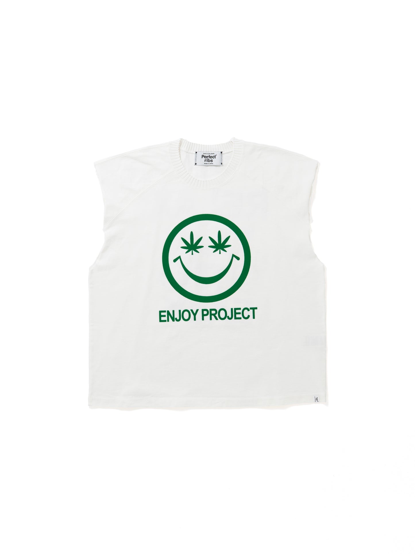 【Perfect ribs®︎×A LOVE MOVEMENT】"RELAX TAKE IT EASY" Sleeveless Tops / White(スリーブレス トップス/ホワイト)
