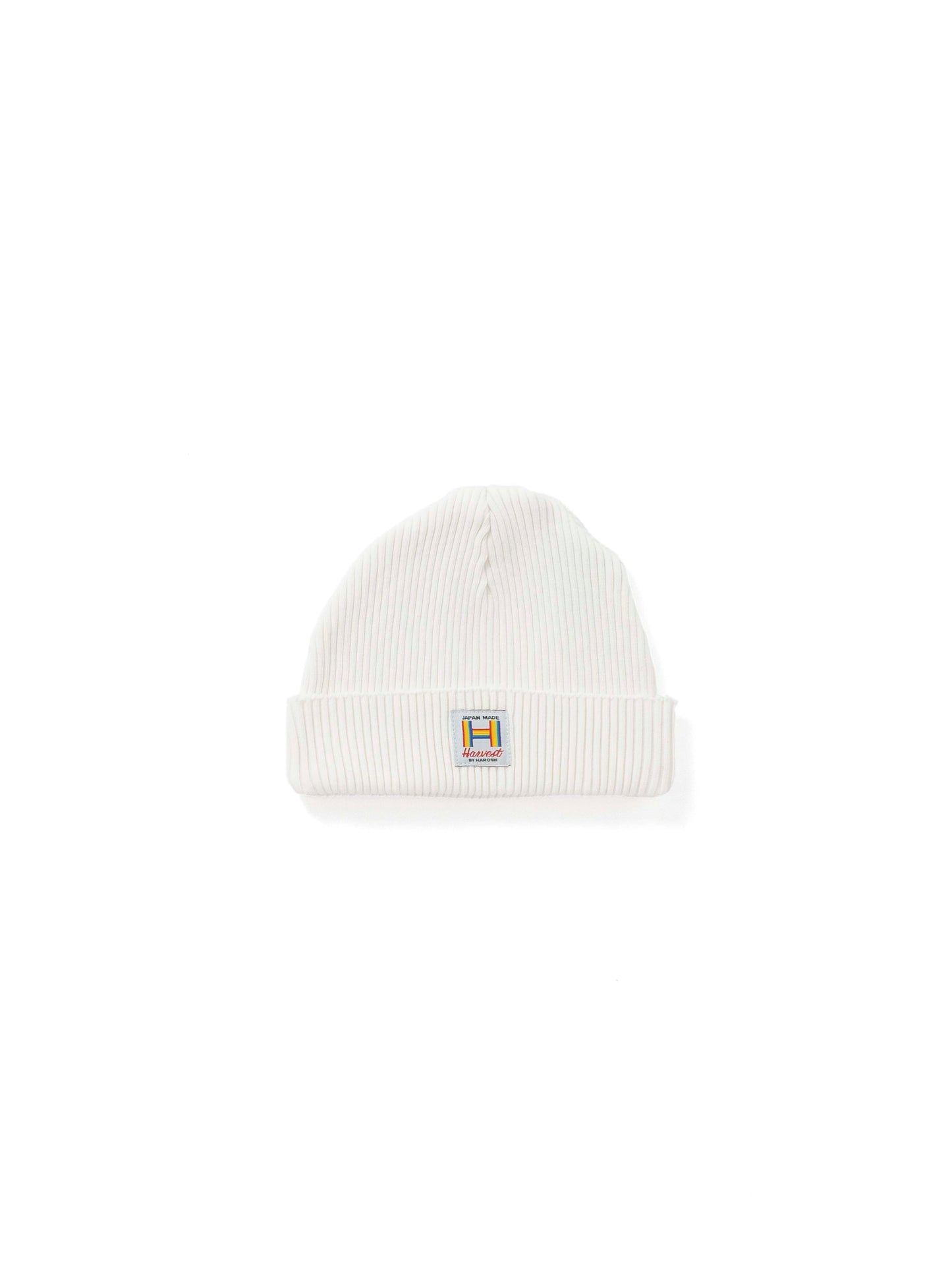 【Perfect ribs®︎ × HAROSHI】Rib Beanie Cap(Low) / White(リブビーニーキャップ/ホワイト)
