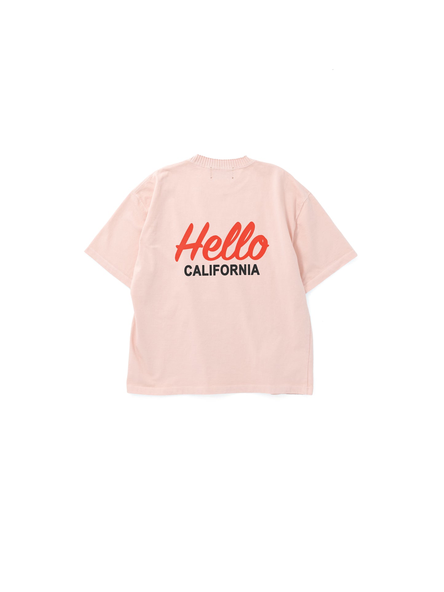 【Perfect ribs®︎×A LOVE MOVEMENT】Helllo CALFOLNIA / Basic Short Sleeve T Shirts / Pink(ベーシックショートスリーブティーシャツ/ピンク)