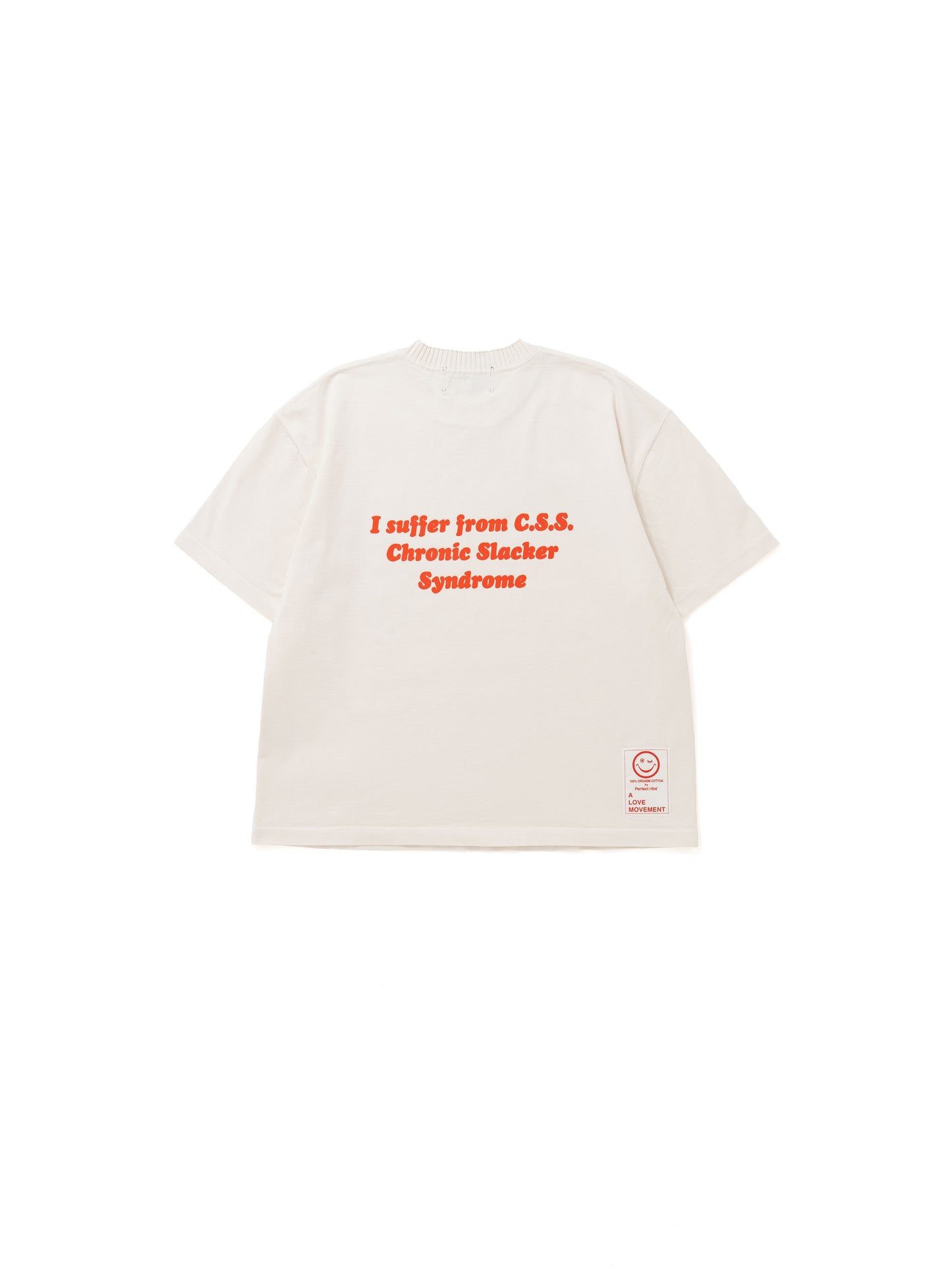 【Perfect ribs®︎×A LOVE MOVEMENT】No,No / Basic Short Sleeve T Shirts / Ivory(ベーシックショートスリーブティーシャツ/アイボリー)
