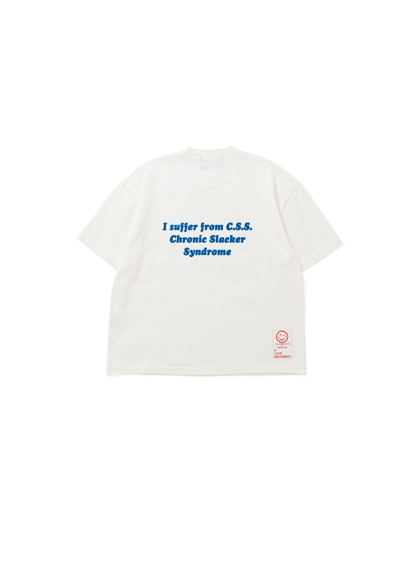 【Perfect ribs®︎×A LOVE MOVEMENT】No,No / Basic Short Sleeve T Shirts / White(ベーシックショートスリーブティーシャツ/ホワイト)