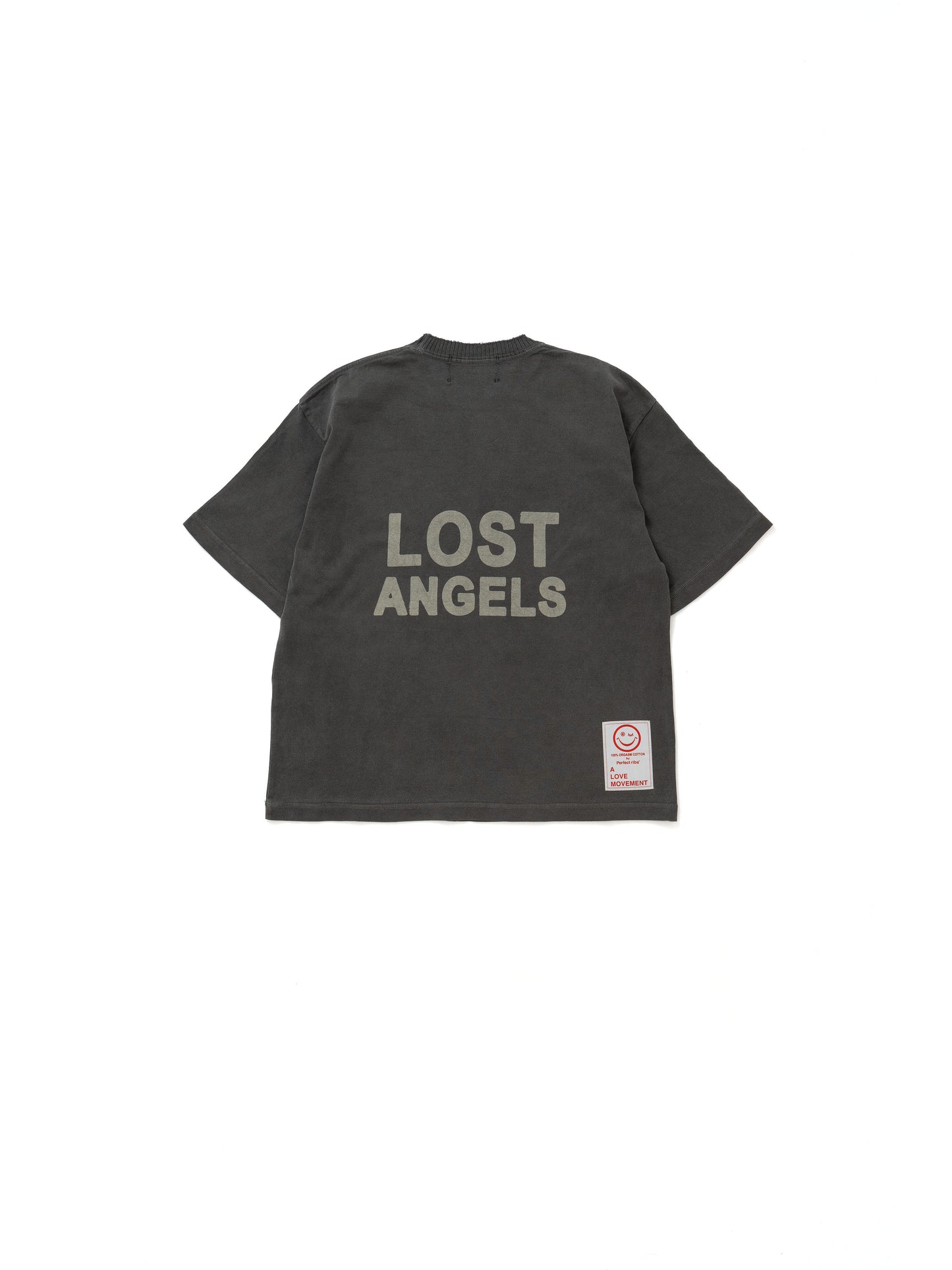 【Perfect ribs®︎×A LOVE MOVEMENT】RELAX LINE / ADIOS LOST ANGELS / Short Sleeve T Shirts / Fade Black(ショートスリーブティーシャツ/フェードブラック)
