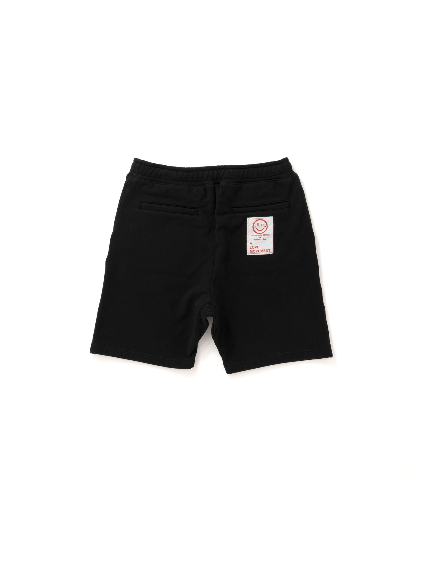 【Perfect ribs®︎×A LOVE MOVEMENT】"B,H,R" Sweat Short Pants / Black(スウェットショートパンツ/ブラック)