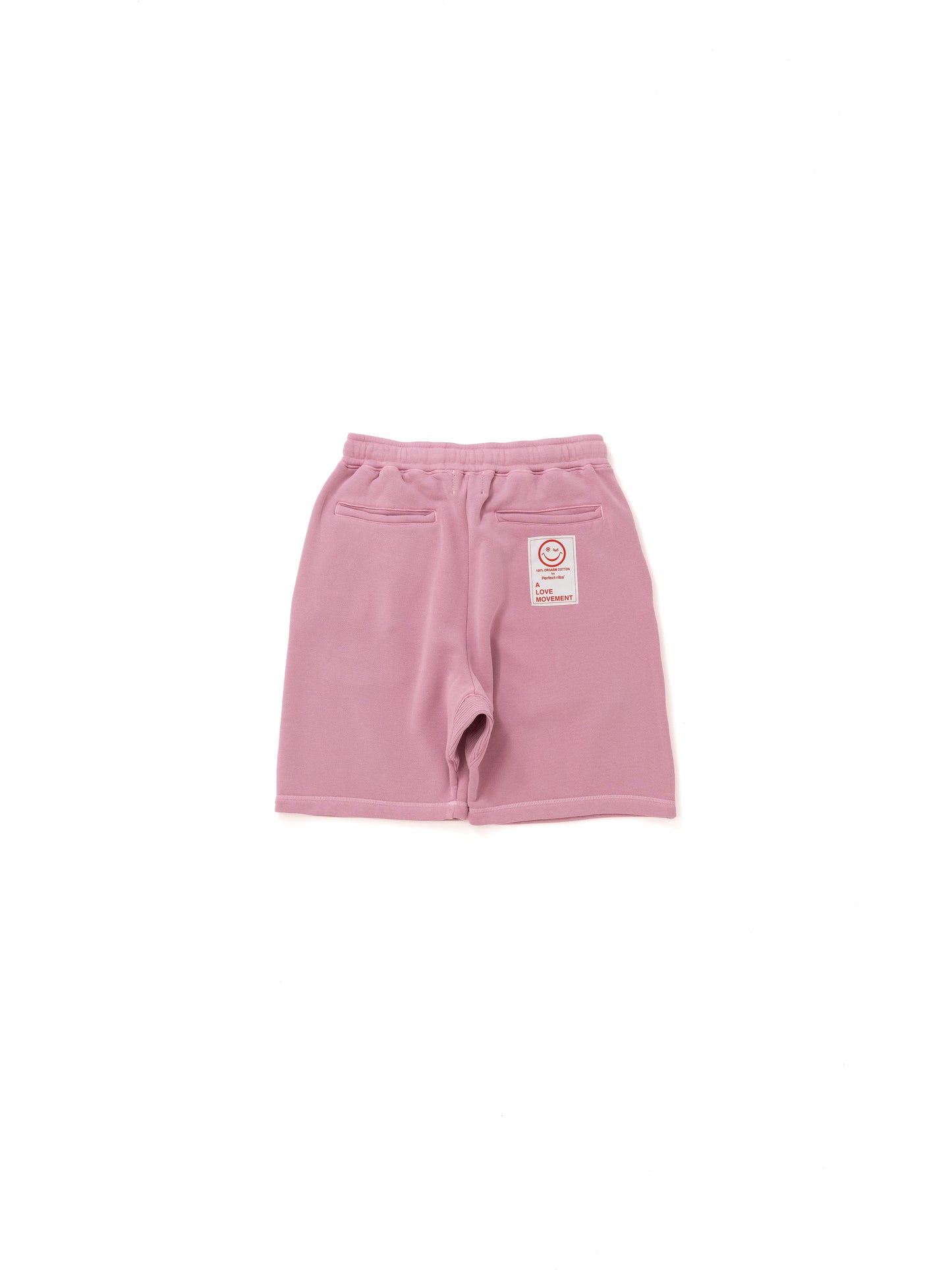 【Perfect ribs®︎×A LOVE MOVEMENT】RELAX LINE / SMILE ALM / Sweat Short Pants / Fade Pink(スウェットショートパンツ/フェードピンク)