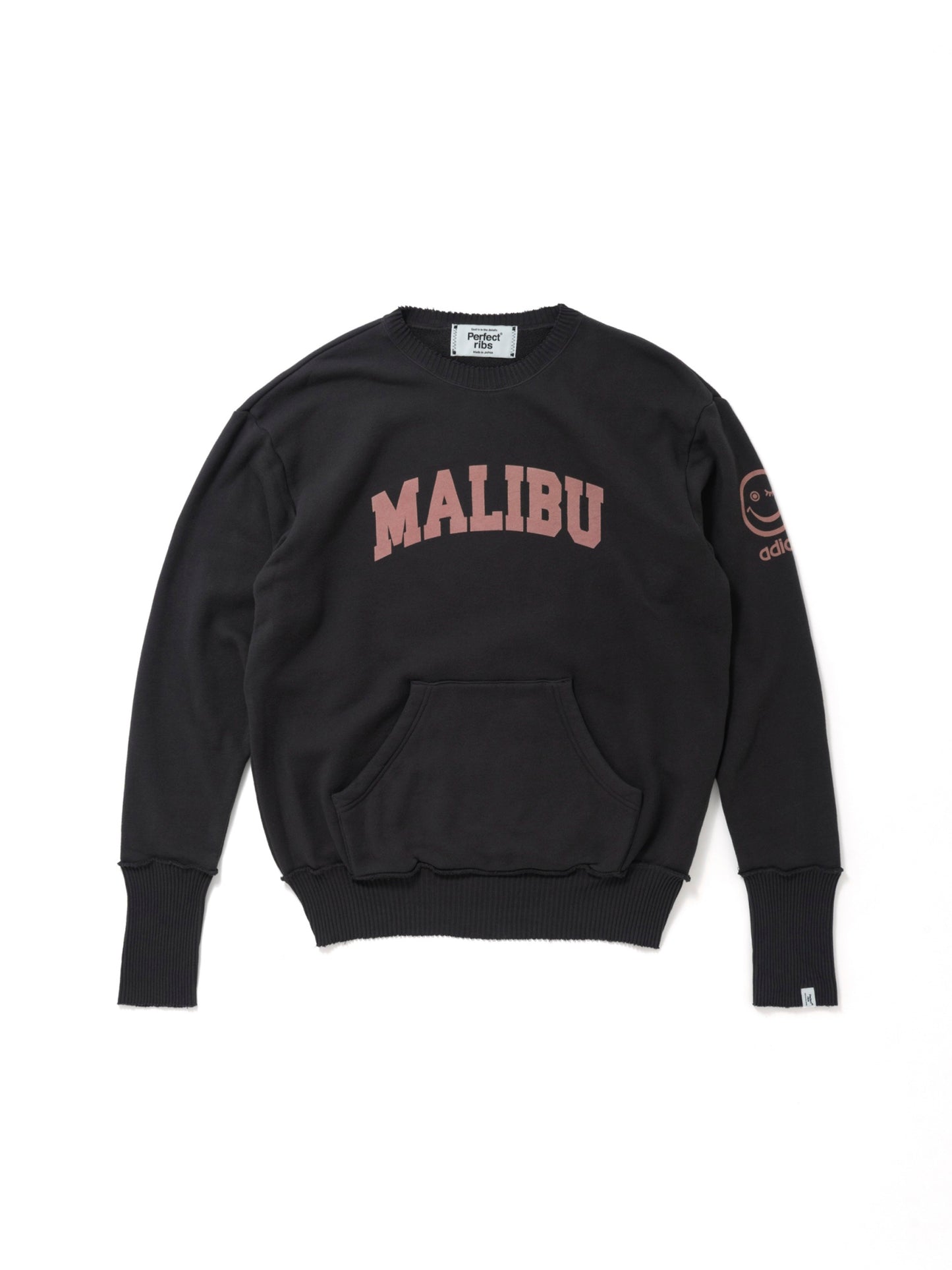 【Perfect ribs®︎×A LOVE MOVEMENT】"MALIBU" Pocket Crew Neck Sweat Shirts / Vintage Black(ポケット クルーネック スウェットシャツ/ビンテージブラック)
