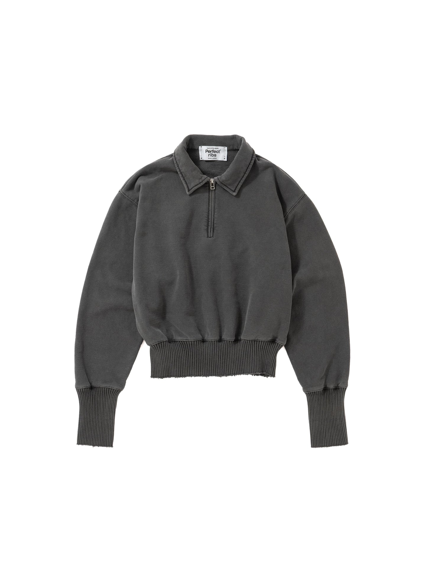Half Zip Sweat Shirts / Fade Black(ハーフジップ スウェットシャツ/フェードブラック)